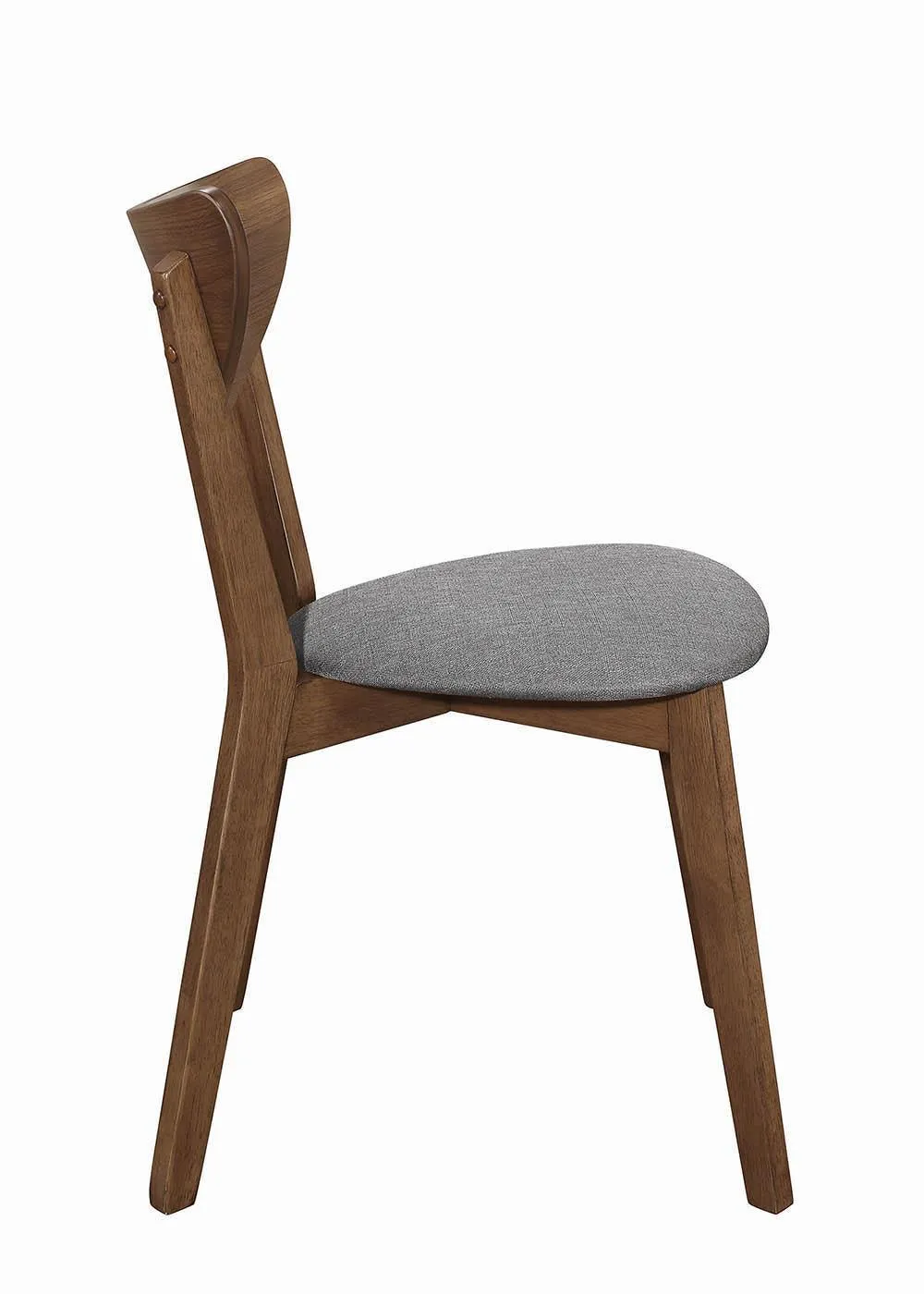 Alfredo Gray/Natural Walnut Upholstered Dining Chairs, Set of 2 - Image 2