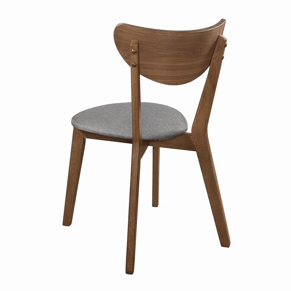 Alfredo Gray/Natural Walnut Upholstered Dining Chairs, Set of 2 - Image 4