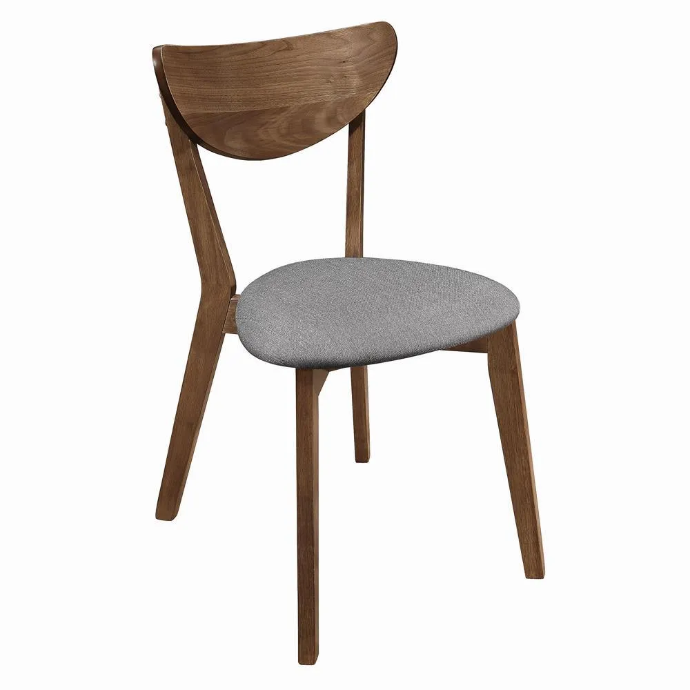 Alfredo Gray/Natural Walnut Upholstered Dining Chairs, Set of 2 - Image 5