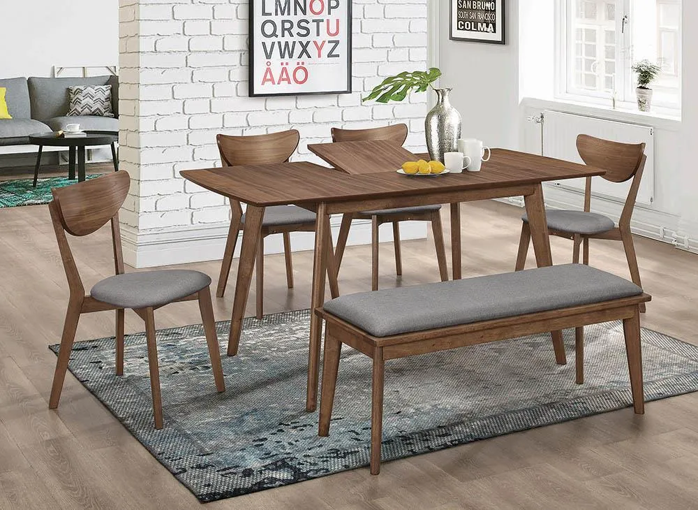 Alfredo Natural Walnut Rectangular Dining Table - Image 2