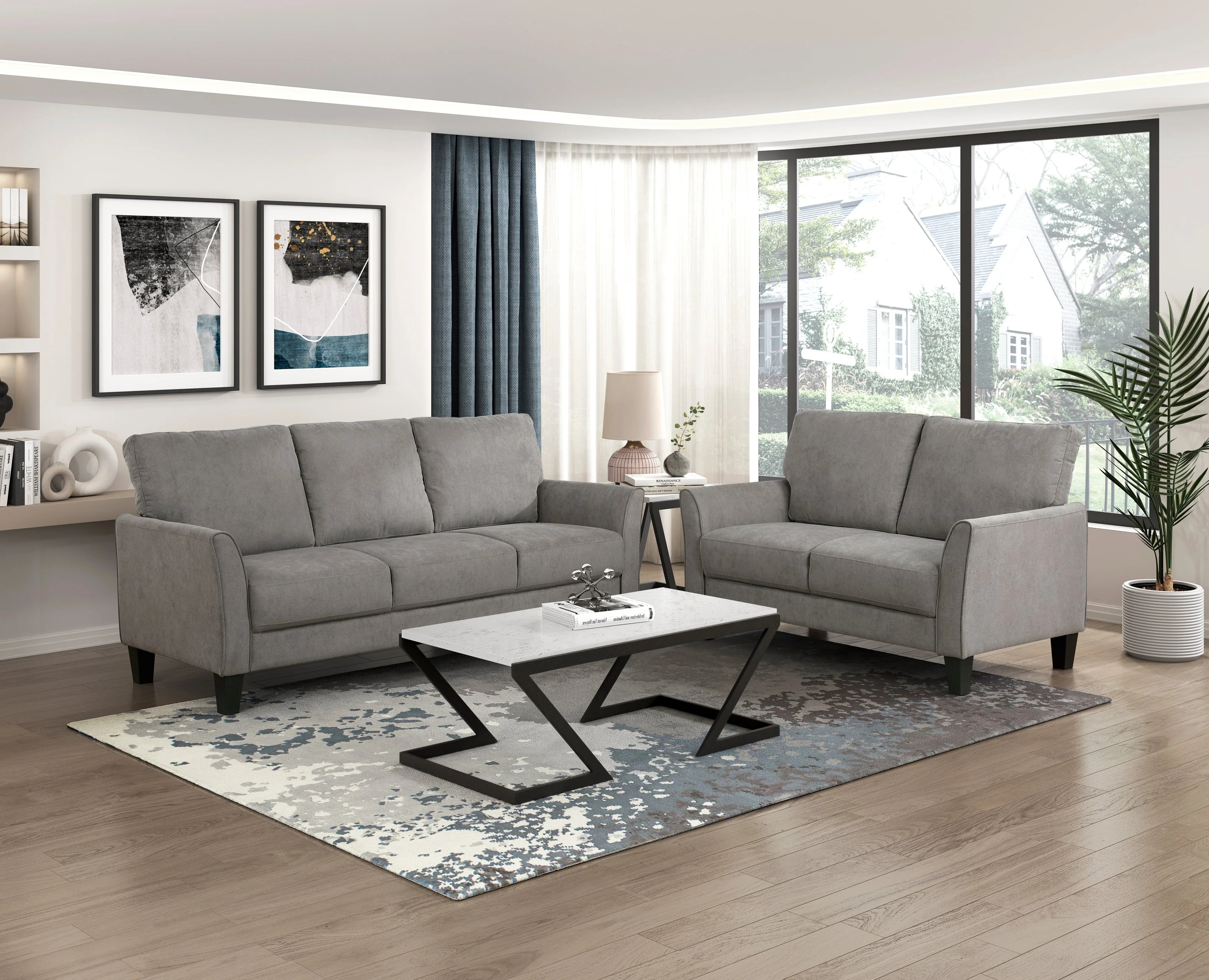 Aliana Chocolate Living Room Set - Image 2