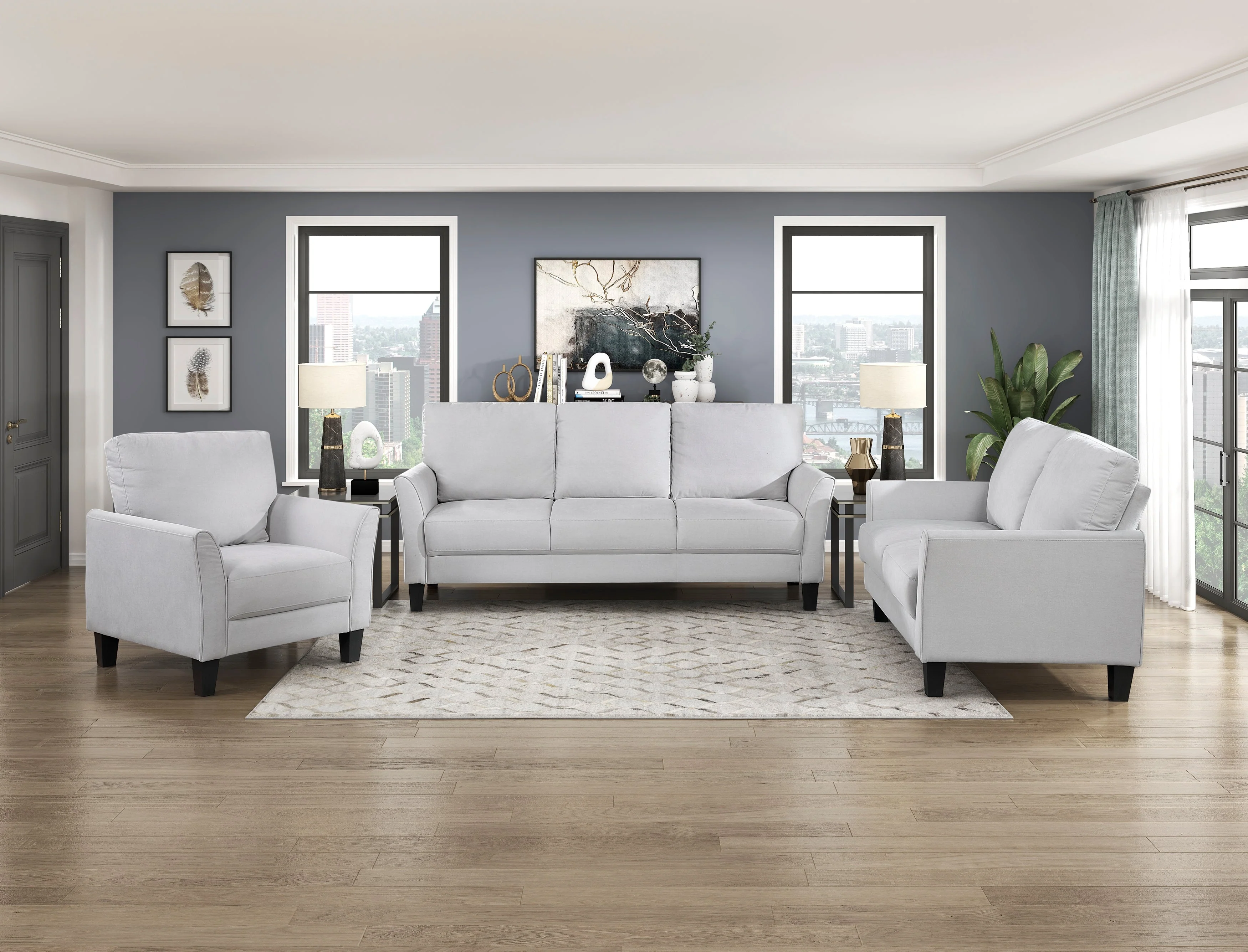 Aliana Gray Loveseat - Image 9
