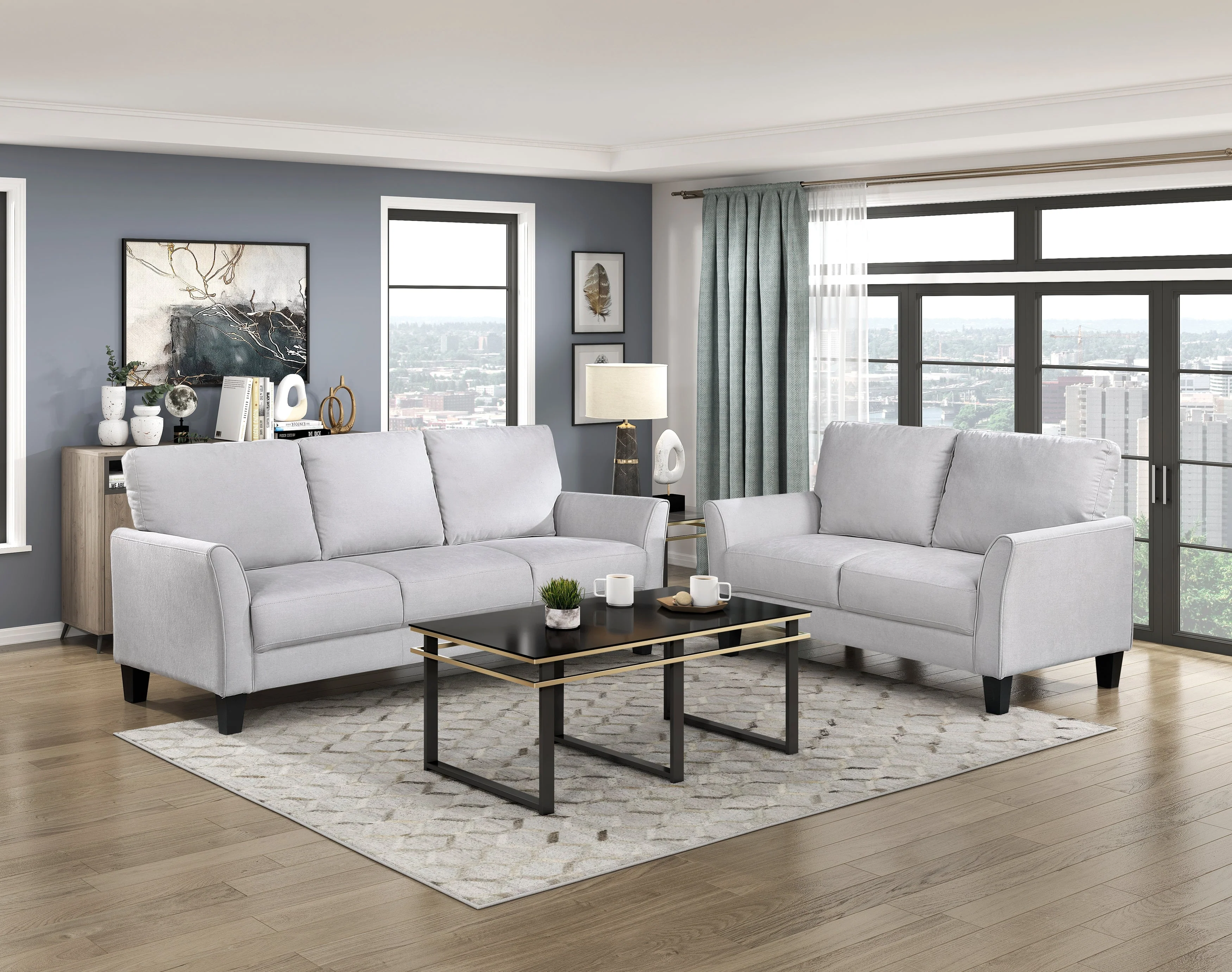 Aliana Gray Sofa - Image 3