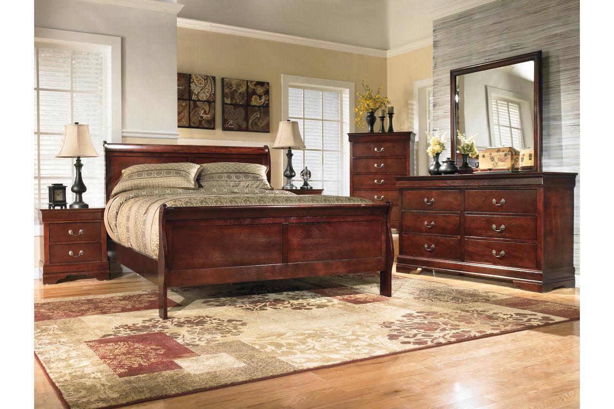 Alisdair Reddish Brown King Sleigh Bed - Image 3