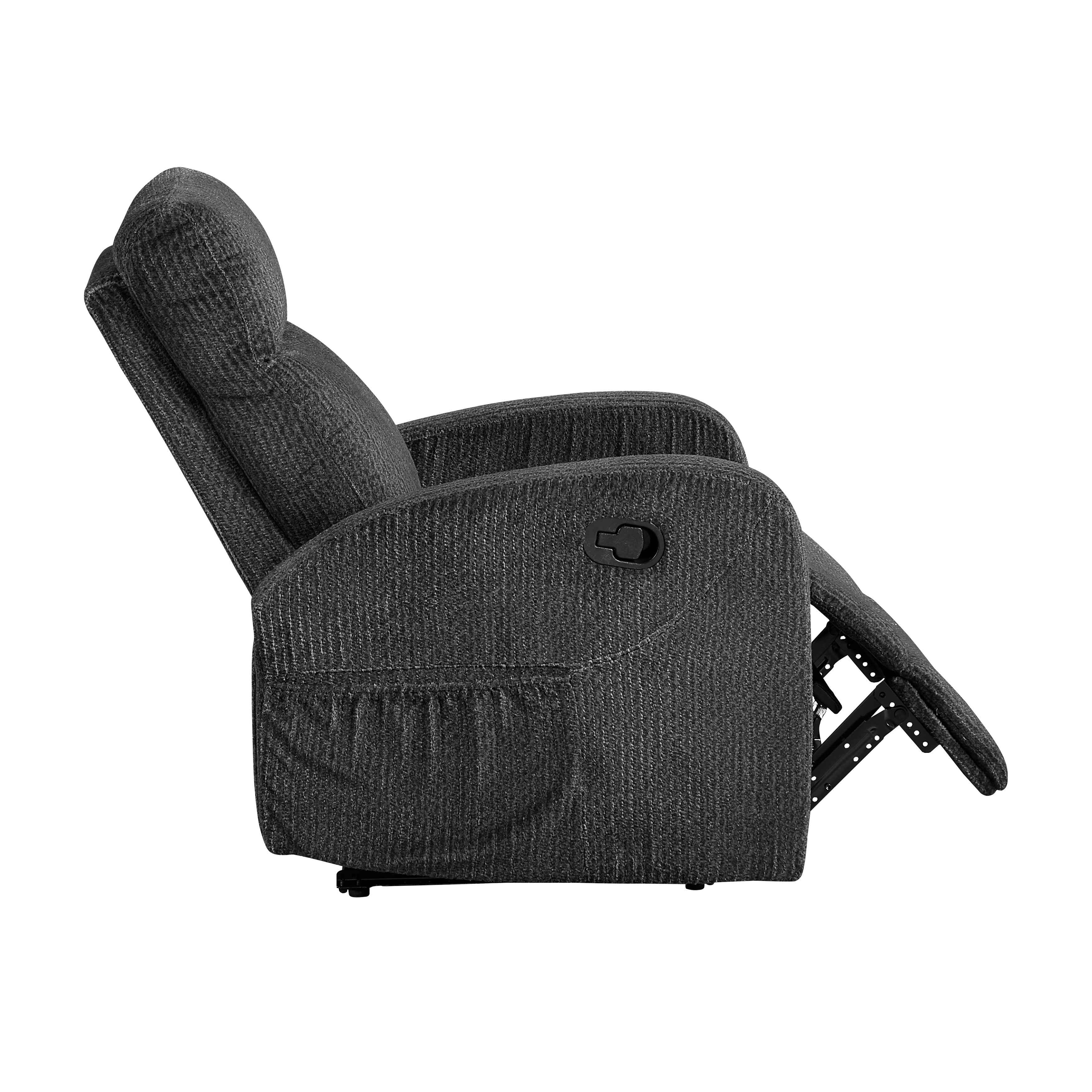 Allen Dark Gray 3-Piece Reclining Living Room Set - Image 19