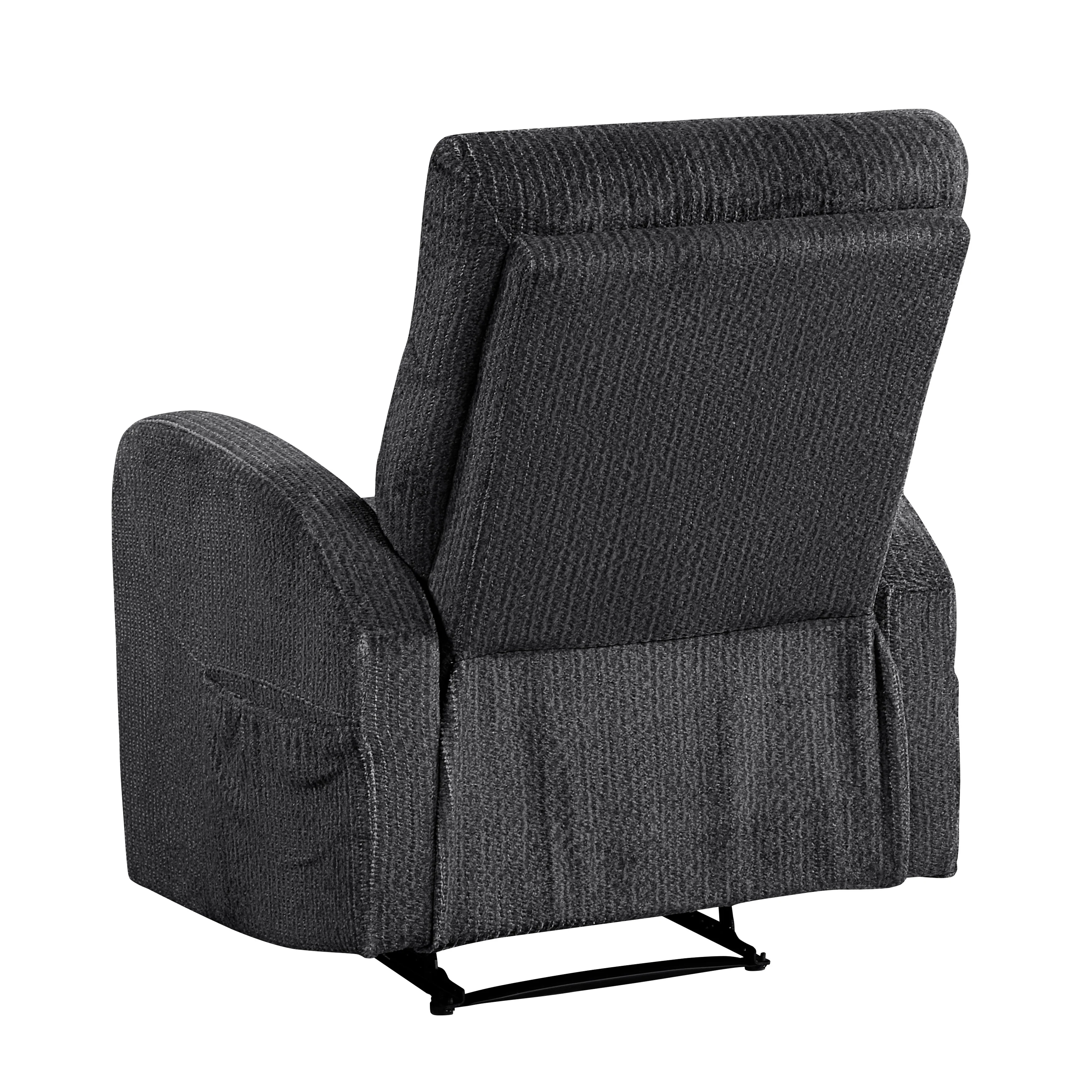 Allen Dark Gray Reclining Chair - Image 4