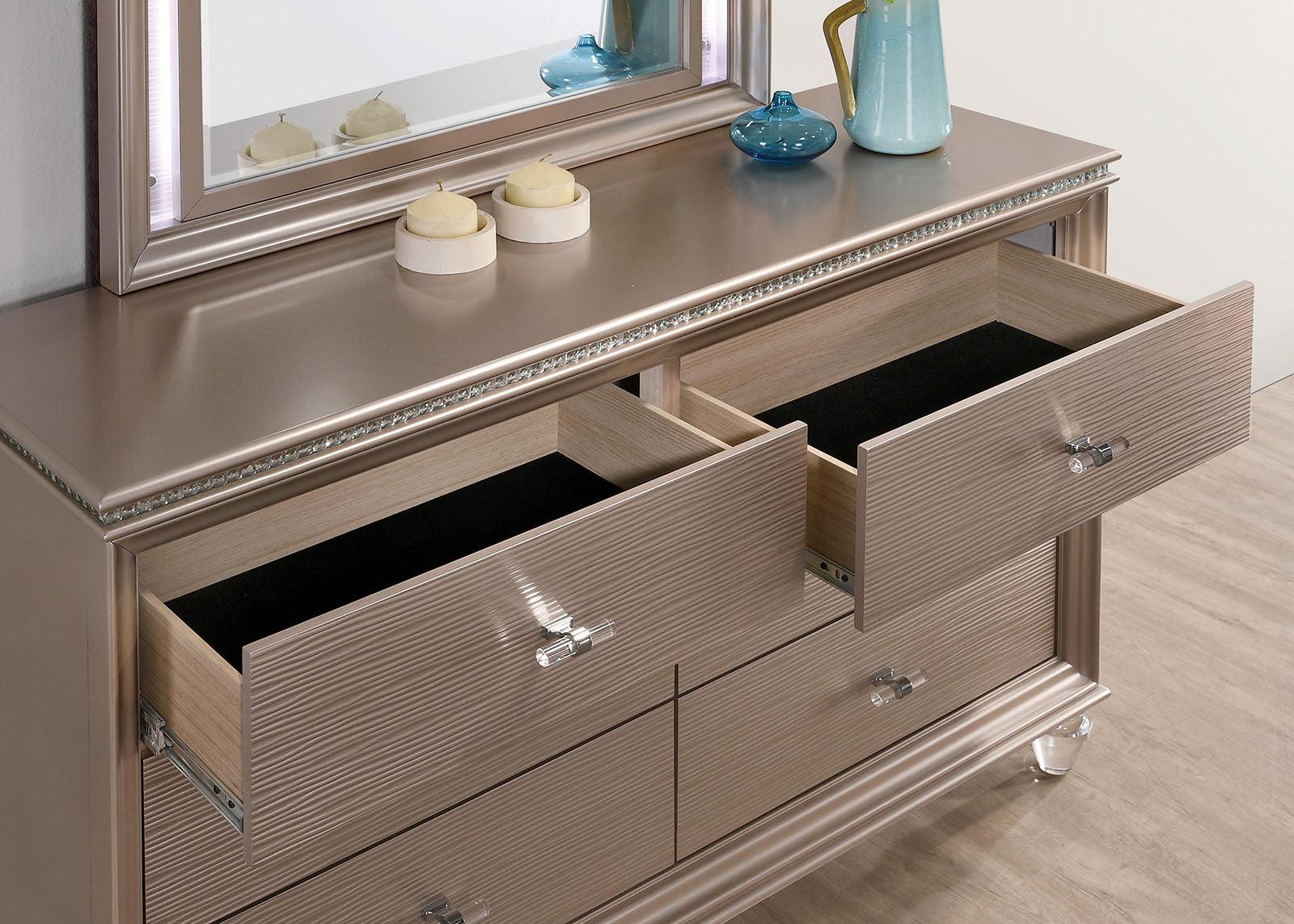 Allie Rose Gold Dresser - Image 2
