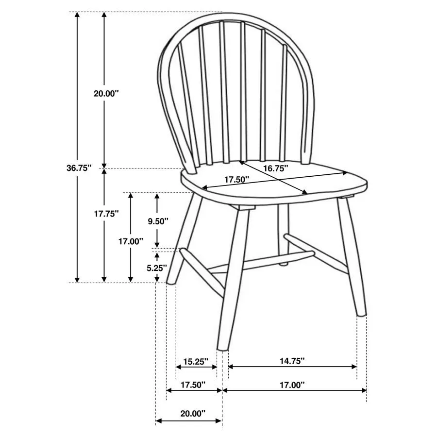 Allison Natural Brown/White 5-Piece Drop Leaf Dining Set - Image 10