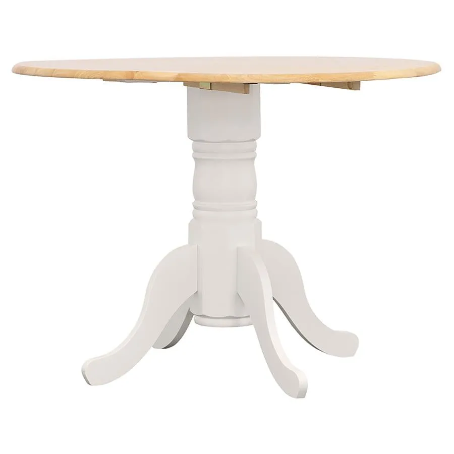 Allison Natural Brown/White 5-Piece Drop Leaf Dining Set - Image 3