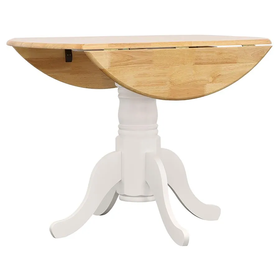 Allison Natural Brown/White 5-Piece Drop Leaf Dining Set - Image 4