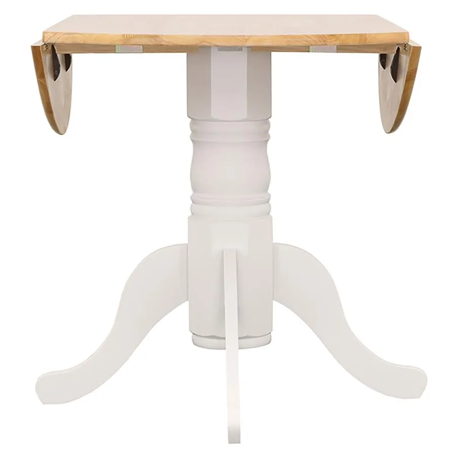 Allison Natural Brown/White 5-Piece Drop Leaf Dining Set - Image 5