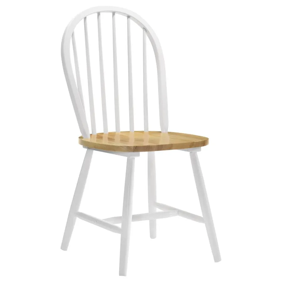 Allison Natural Brown/White 5-Piece Drop Leaf Dining Set - Image 6