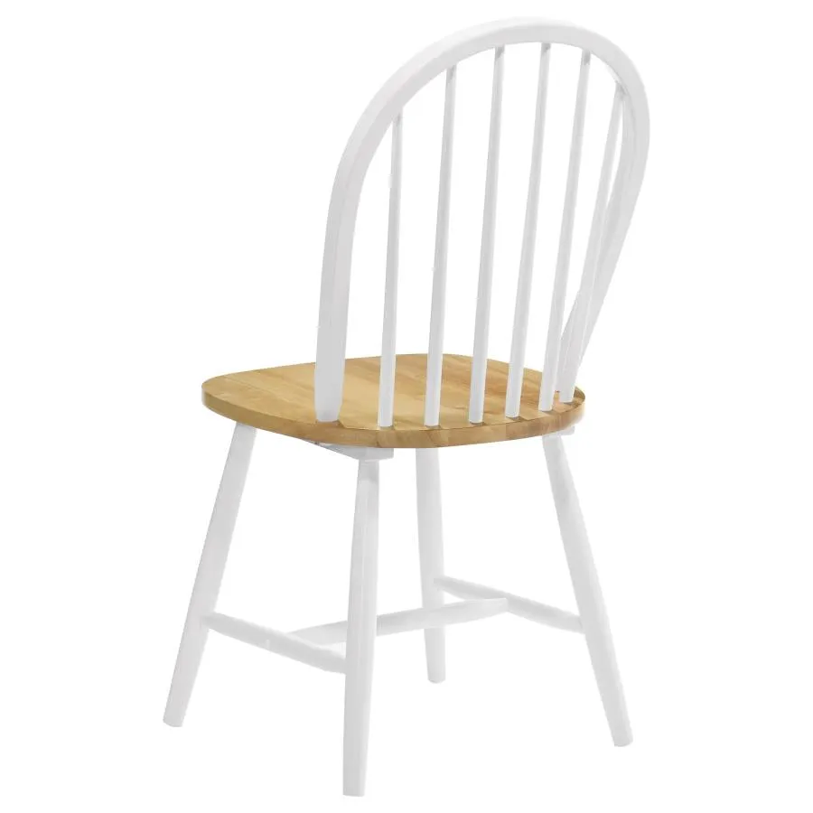 Allison Natural Brown/White 5-Piece Drop Leaf Dining Set - Image 8
