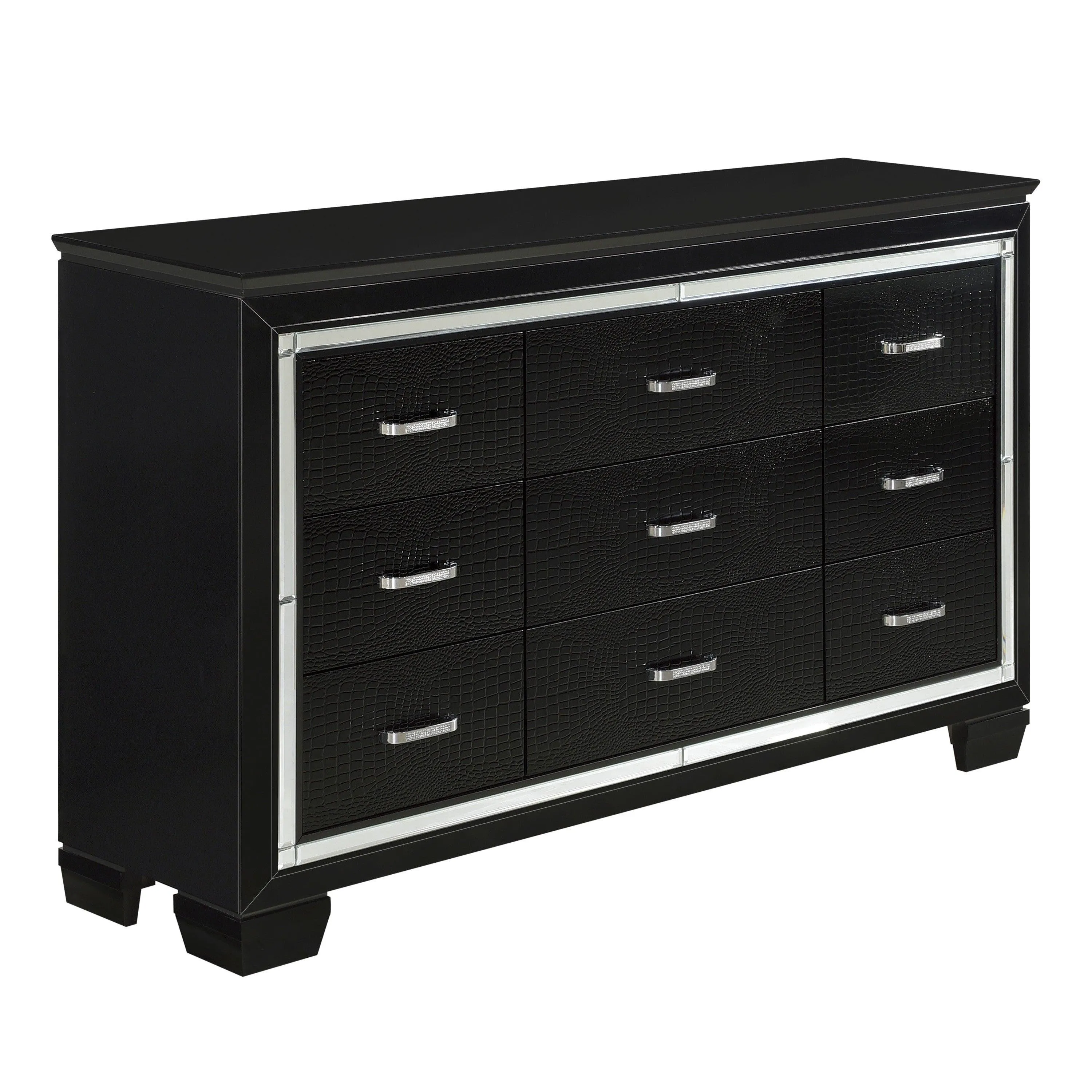 Allura Black LED Upholstered Panel Youth Bedroom Set - Image 10