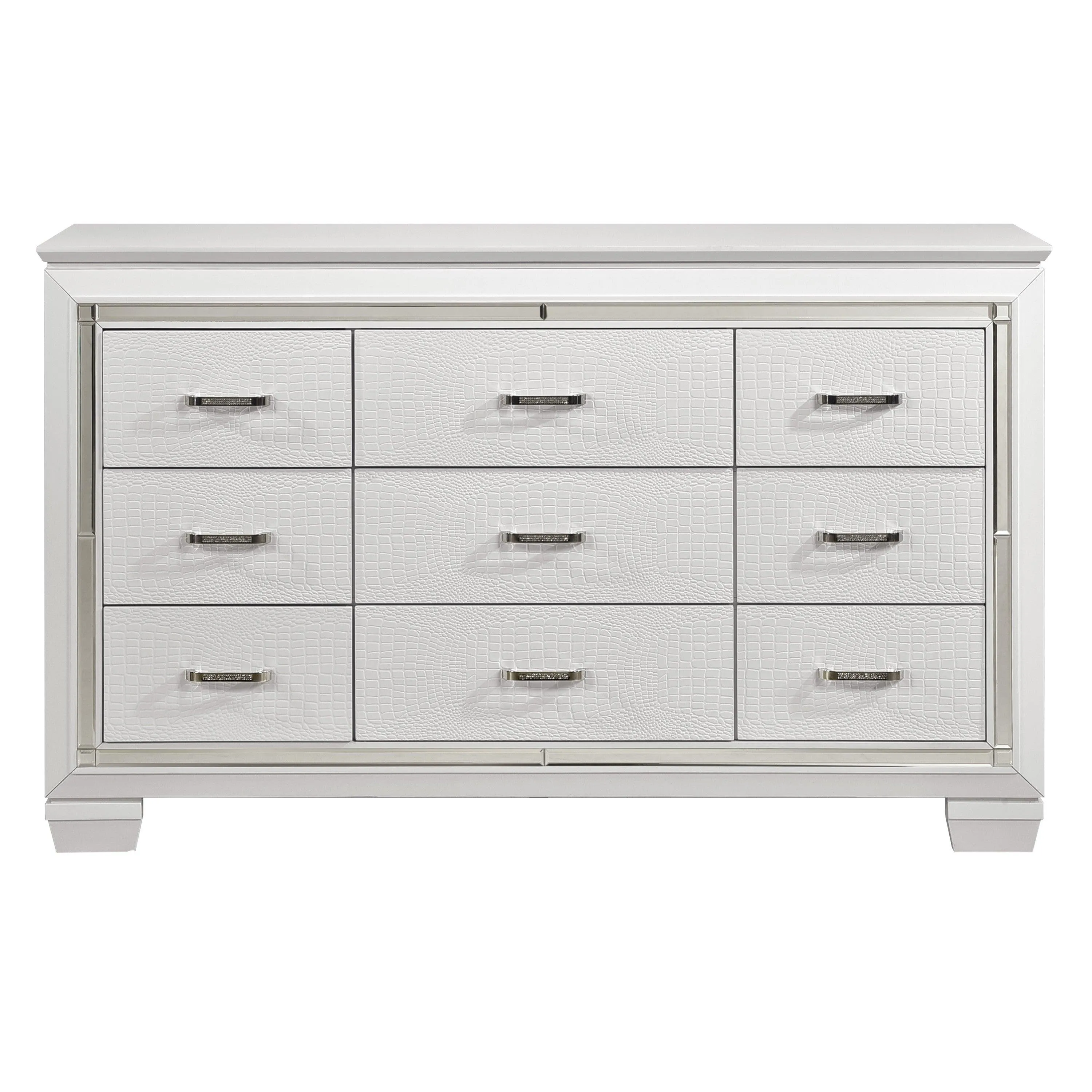 Allura White LED Upholstered Panel Youth Bedroom Set - Image 7