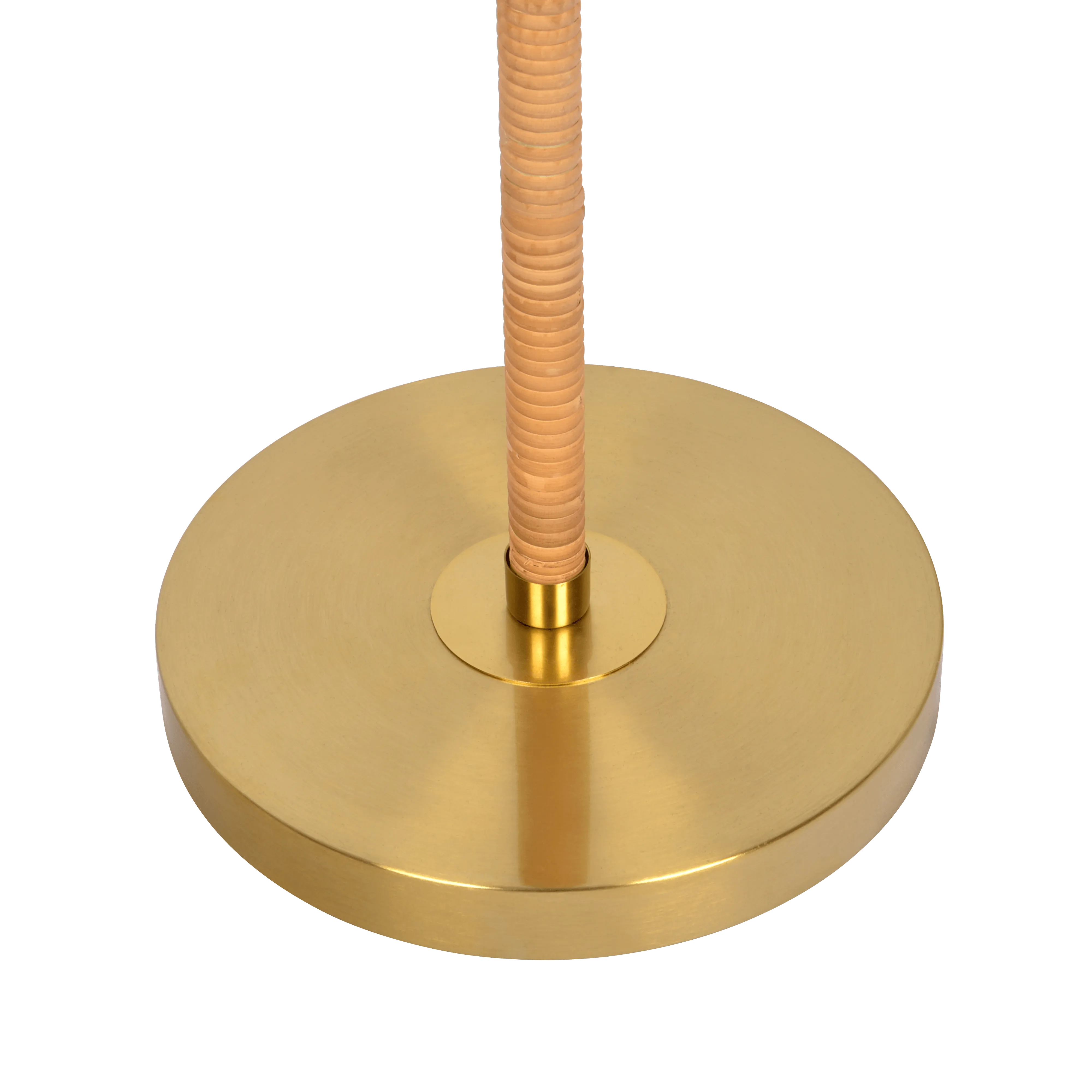 Allure 2-Light Floor Lamp, Gold Brass, Natural Rattan Tube , Double On/Off Pull Chain - Image 5