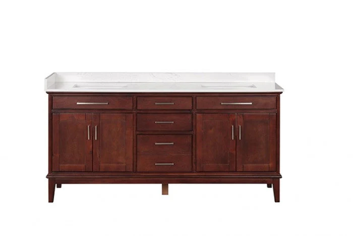 Almeria White/Cherry Vanity Set - Image 2