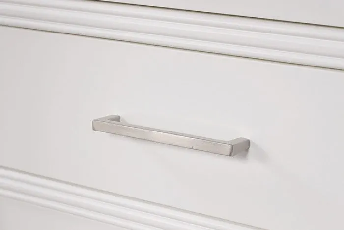 Almeria White Vanity Set with Mirror - Image 5