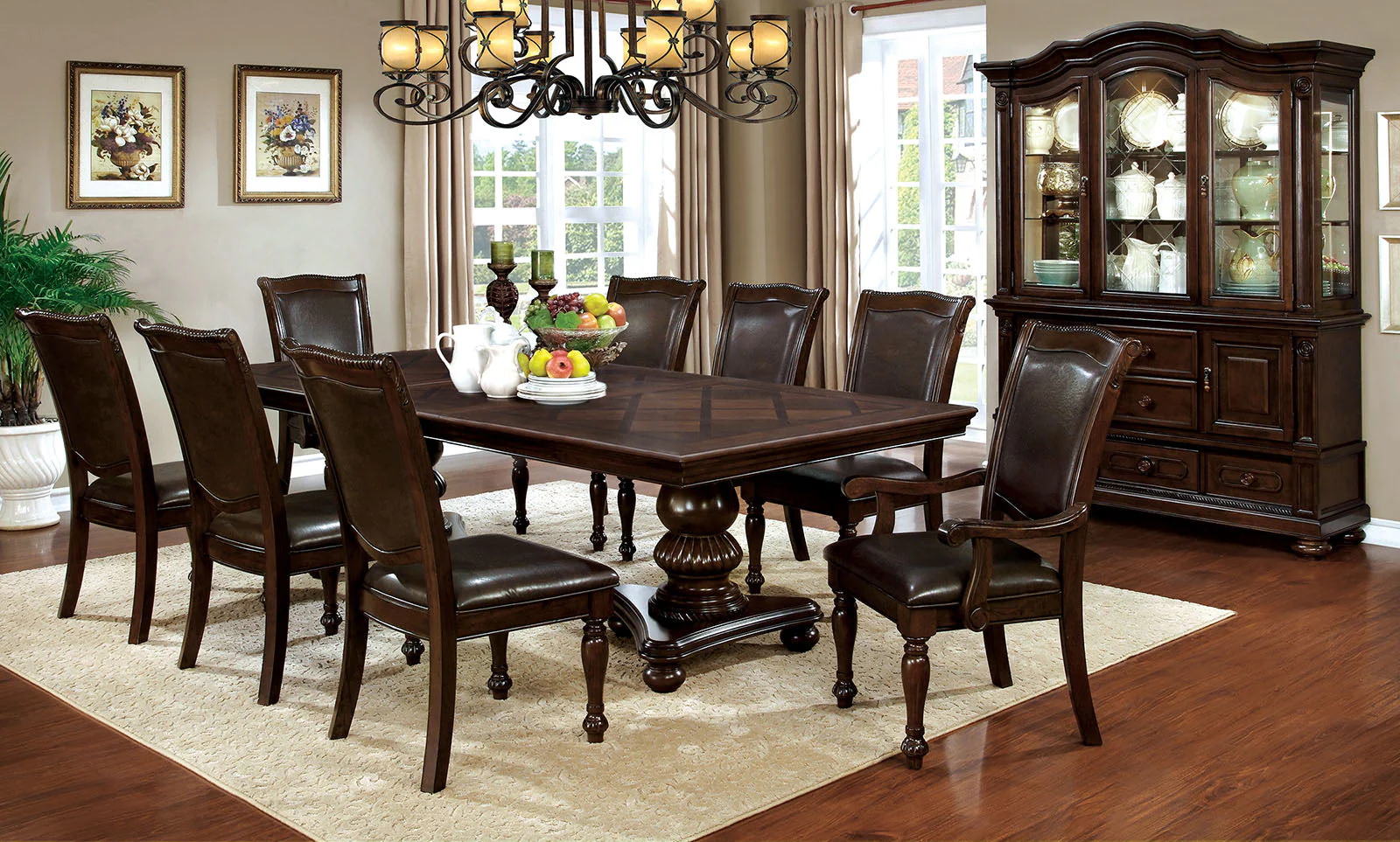 Alpena Brown Cherry/Espresso Arm Chair - Image 2