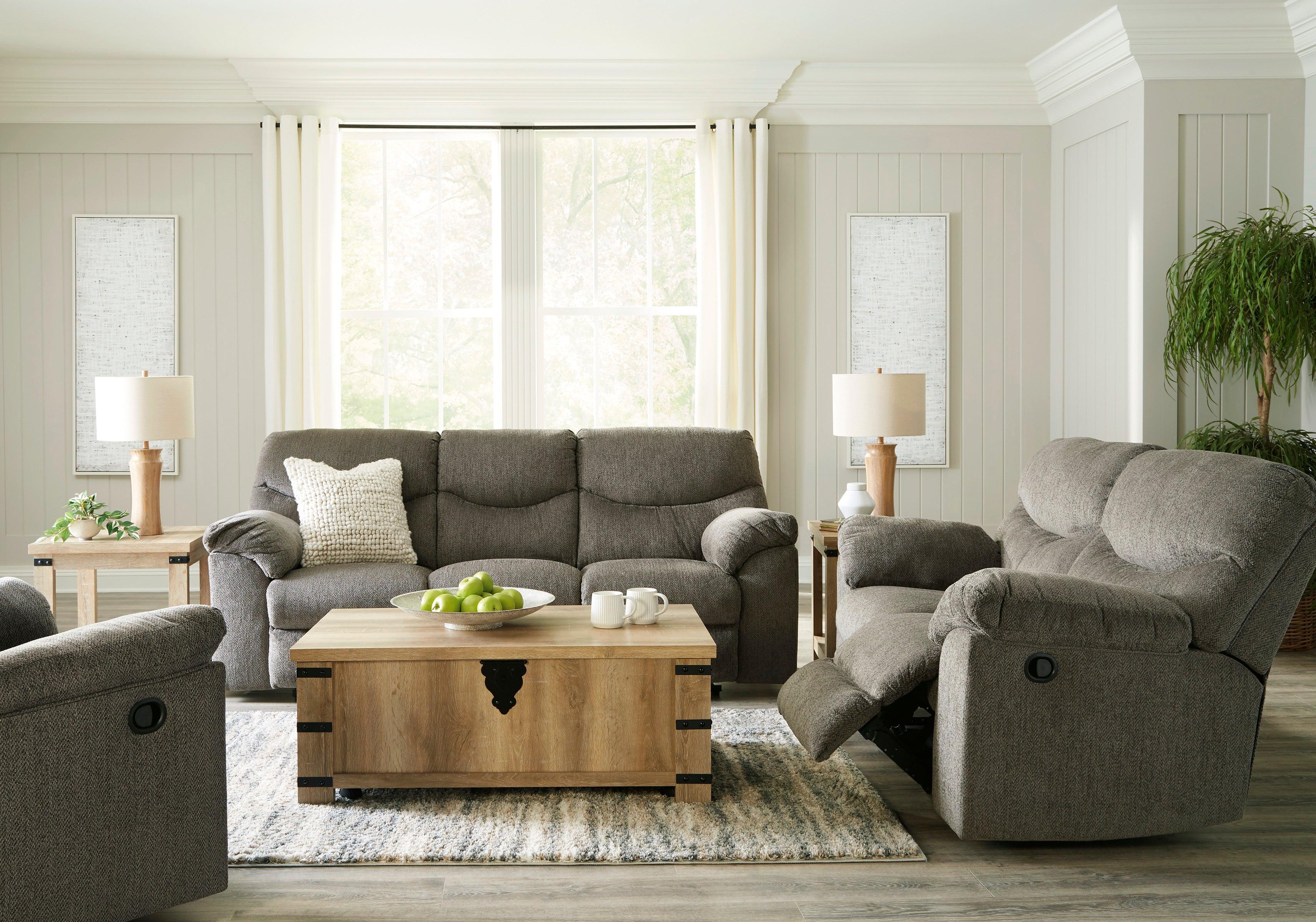 Alphons Putty Manual Reclining Living Room Set - Image 2
