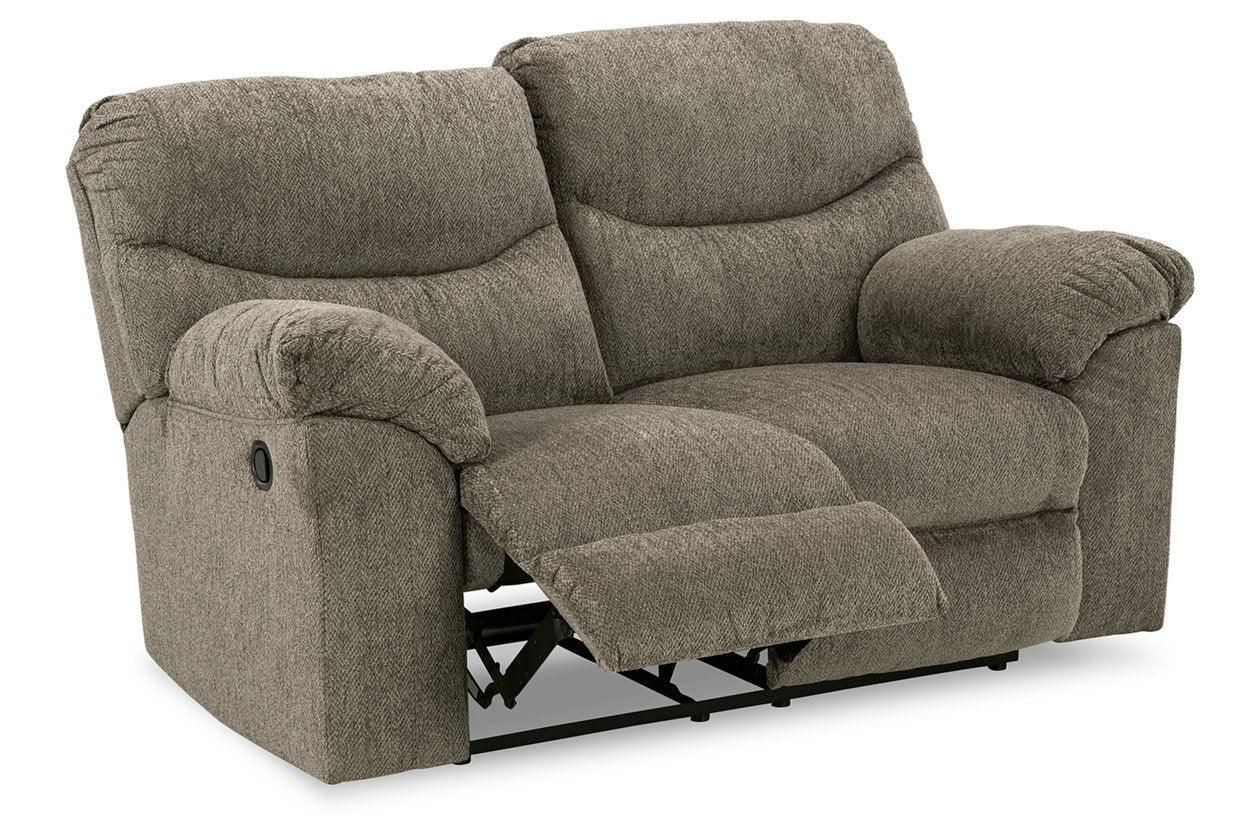 Alphons Putty Manual Reclining Loveseat - Image 3