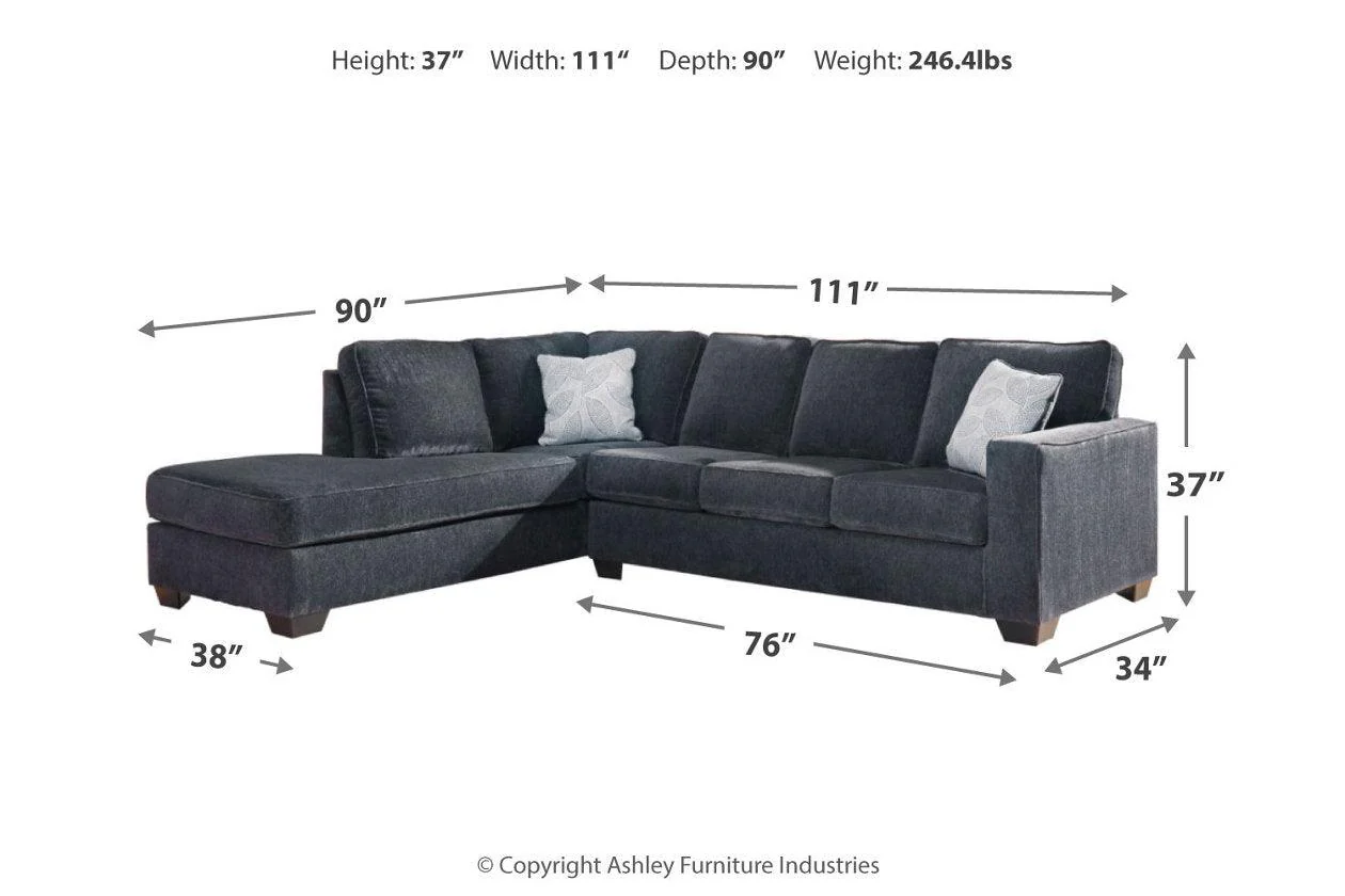 Altari Slate 2-Piece Left Arm Facing Chaise Sectional - Image 4