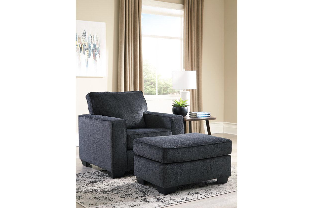 Altari Slate Chair and Ottoman - Image 2