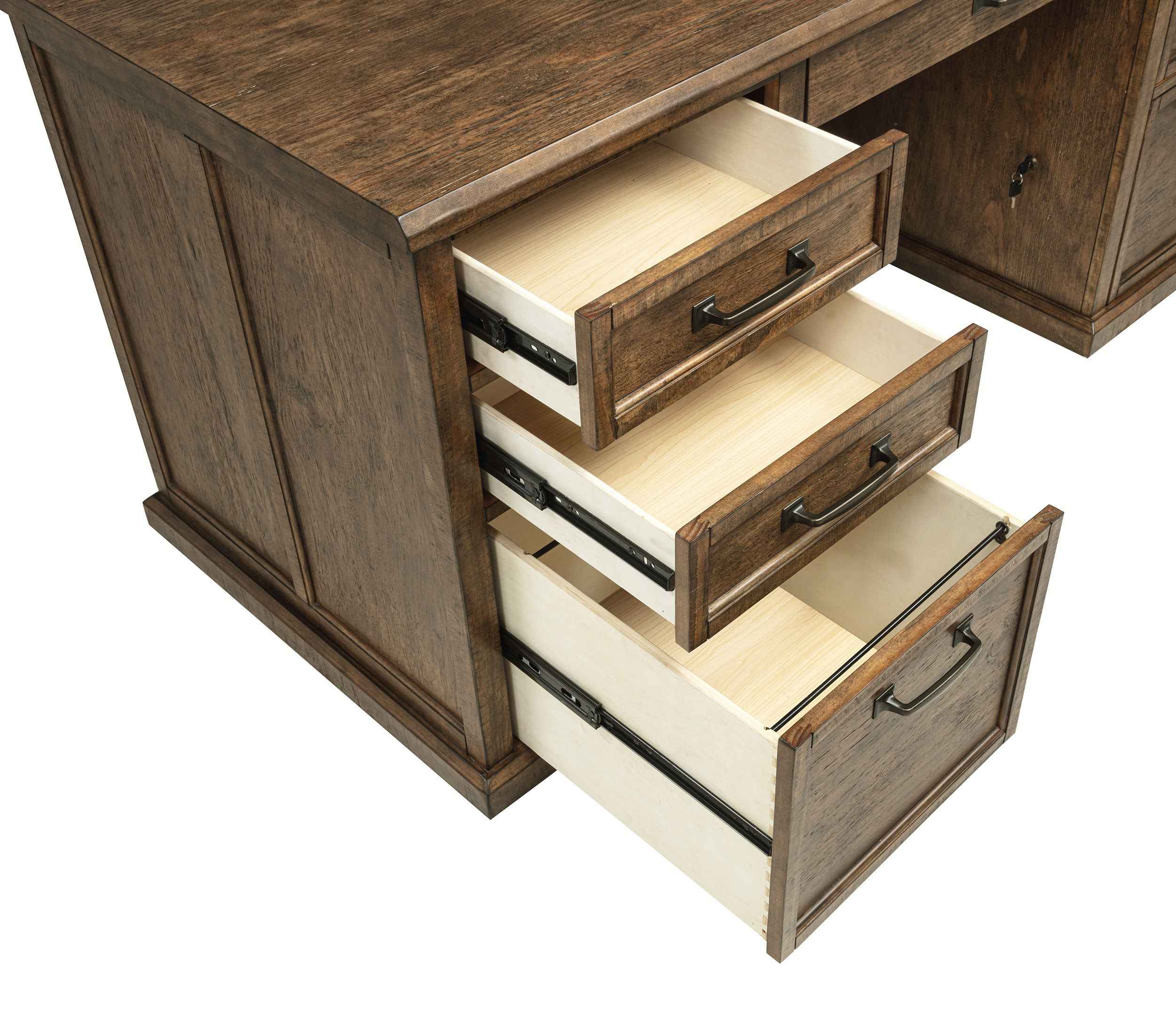 Altidore Distressed Brown 68-inch 7-drawer Executive Home Office Desk - Image 6
