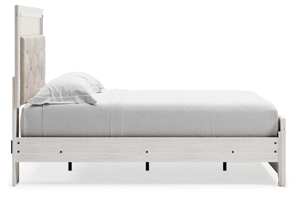 Altyra White Full Upholstered Panel Bed - Image 5