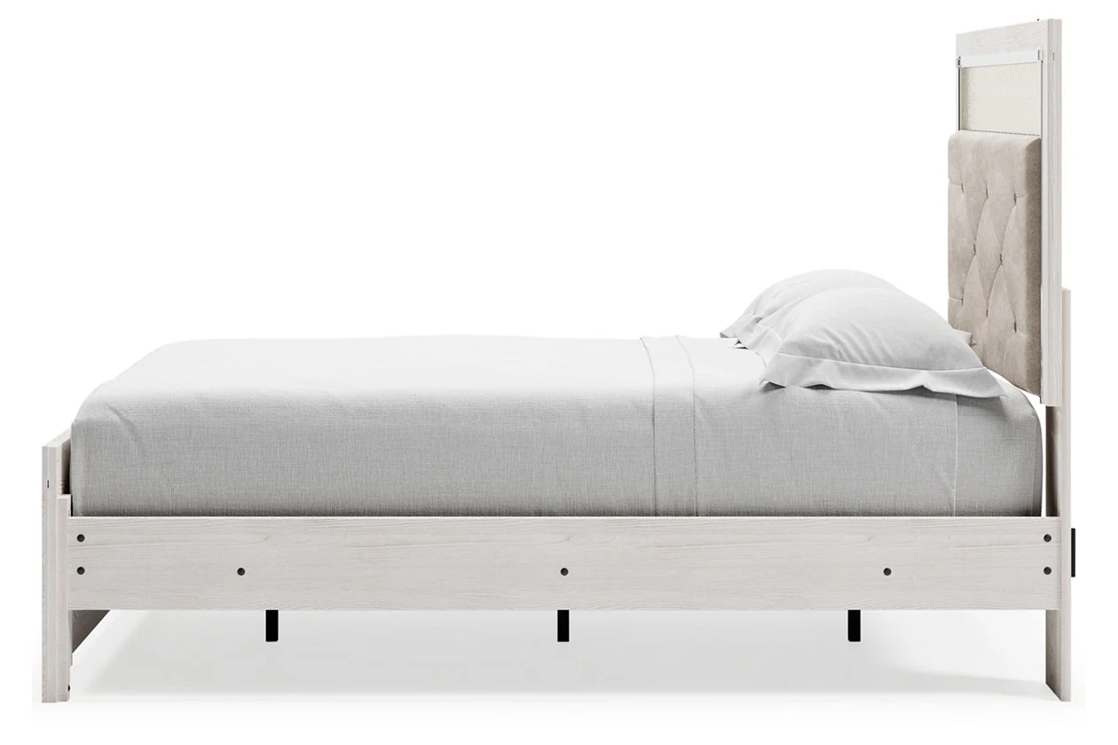 Altyra White Full Upholstered Panel Bed - Image 7
