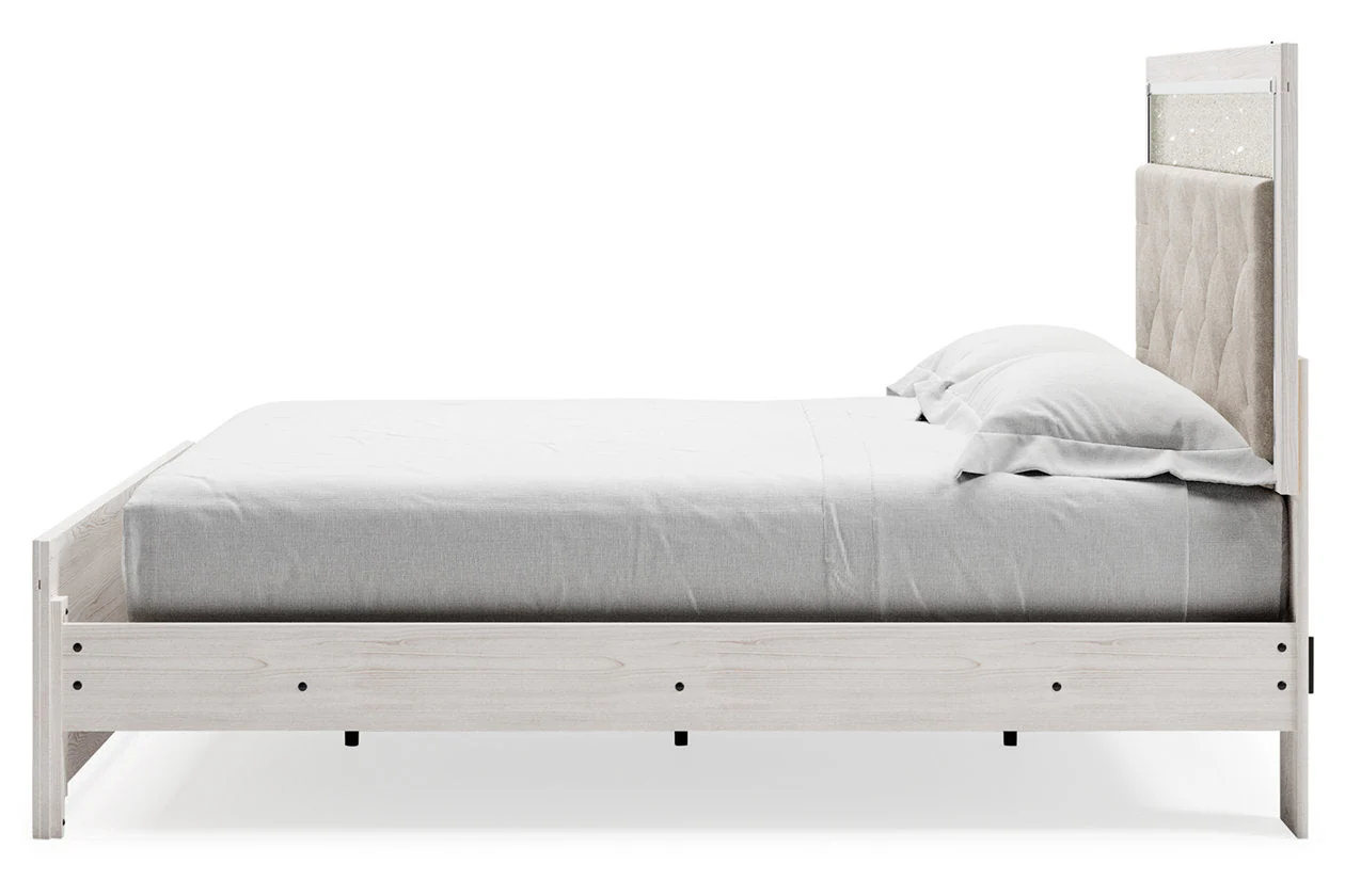 Altyra White King Upholstered Panel Bed - Image 8