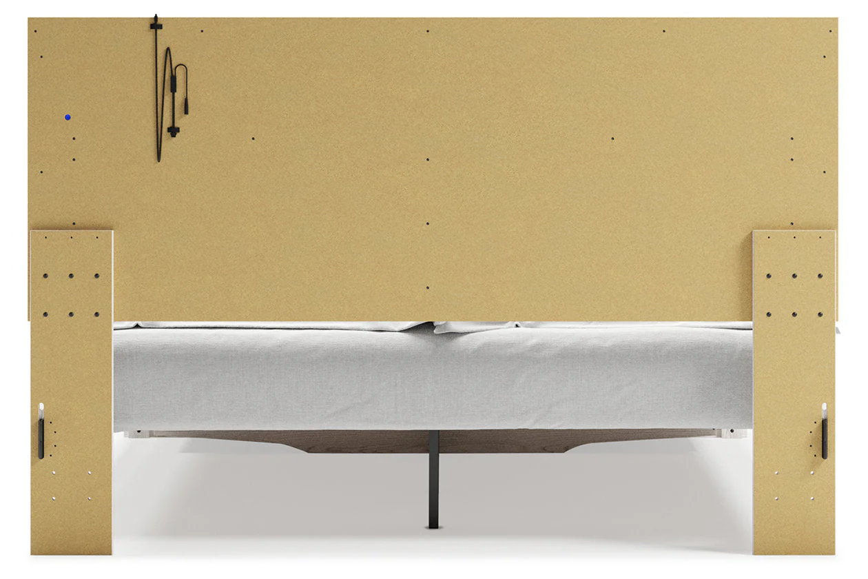 Altyra White King Upholstered Storage Panel Bed - Image 6