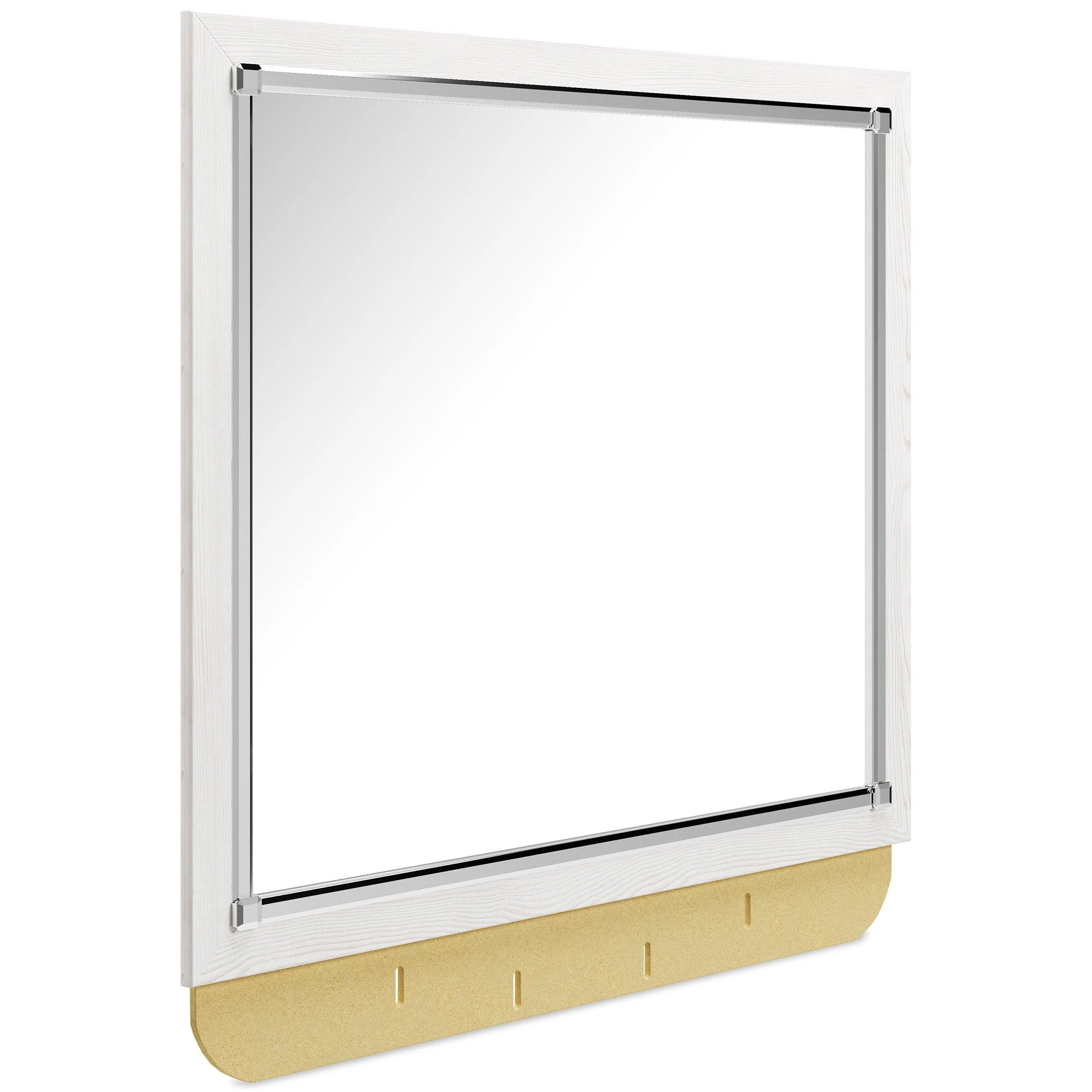 Altyra White LED Bookcase Upholstered Panel Bedroom Set - Image 4