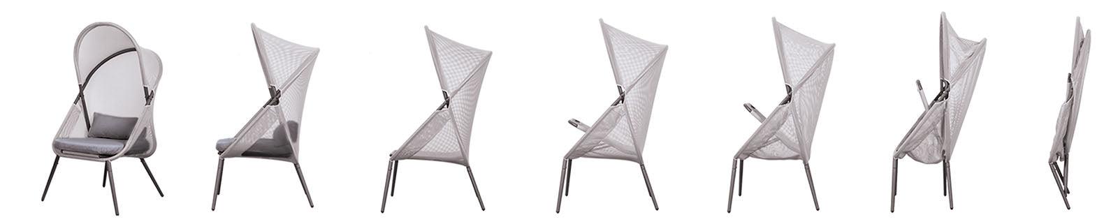 Alverta Light Gray Foldable Chair, Set of 2 - Image 3