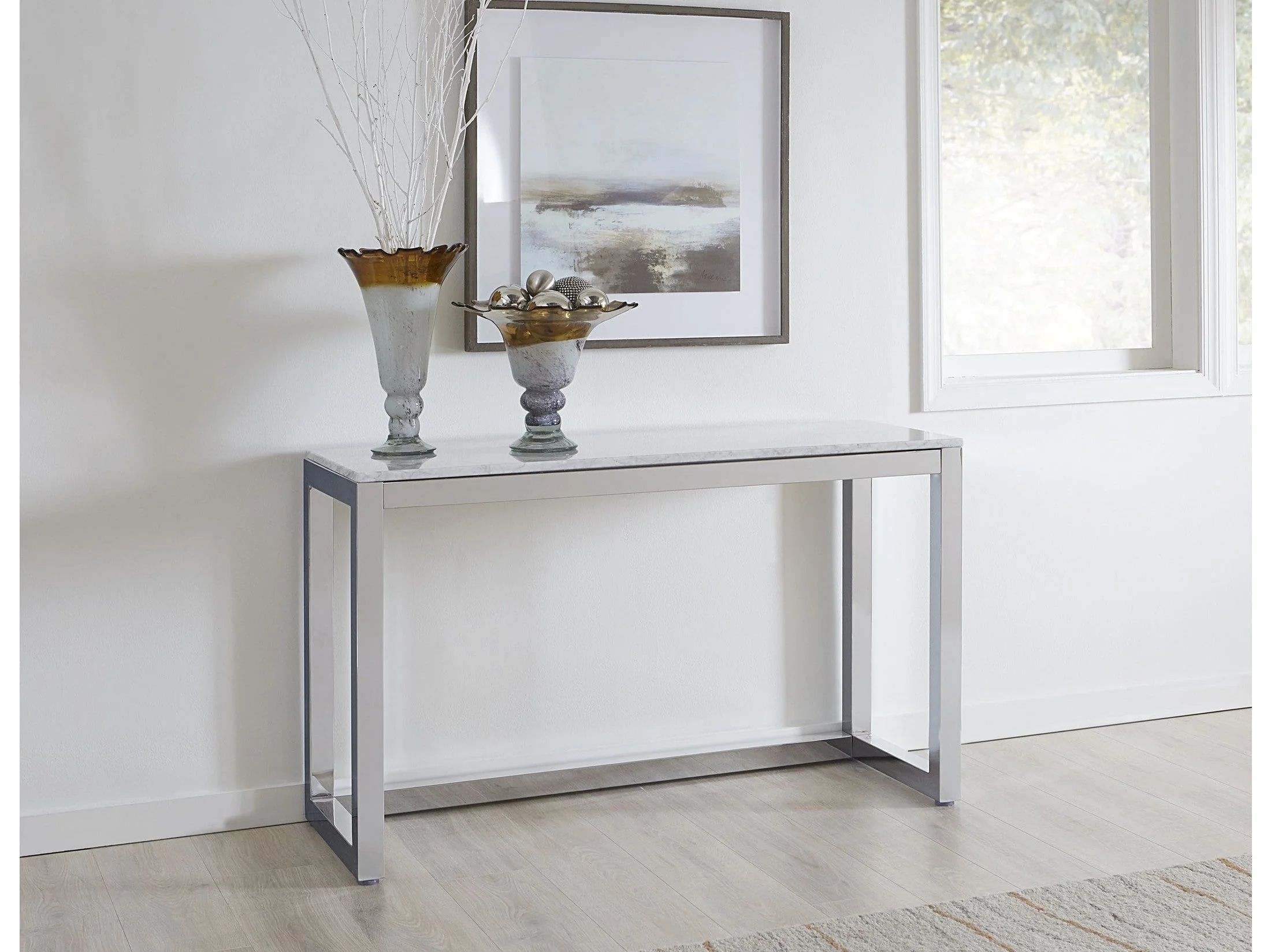 Amalfi Carrara Marble Top Sideboard