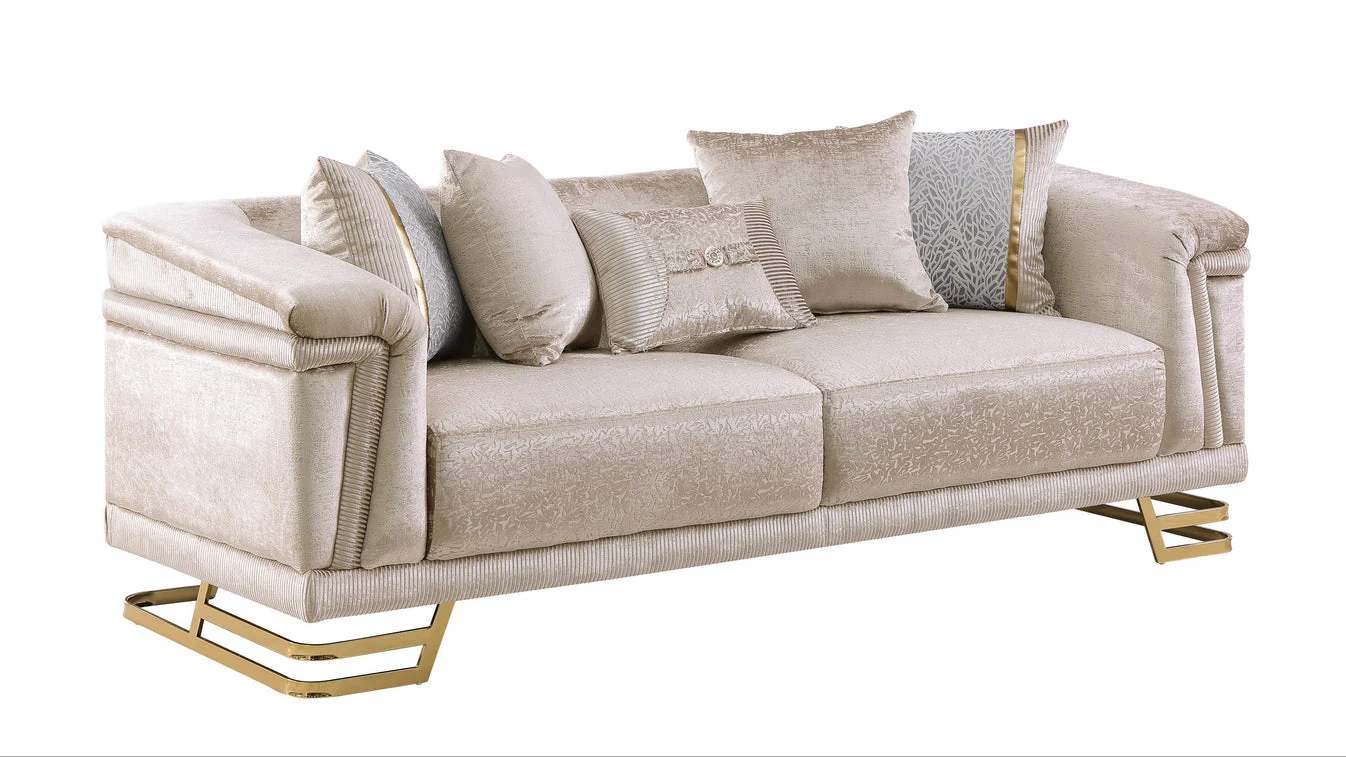 Amalfi Champagne Living Room Set - Image 2