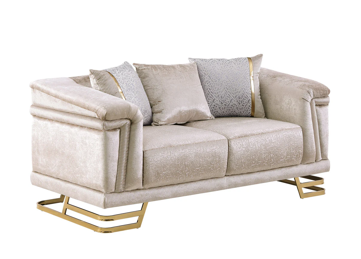 Amalfi Champagne Living Room Set - Image 3