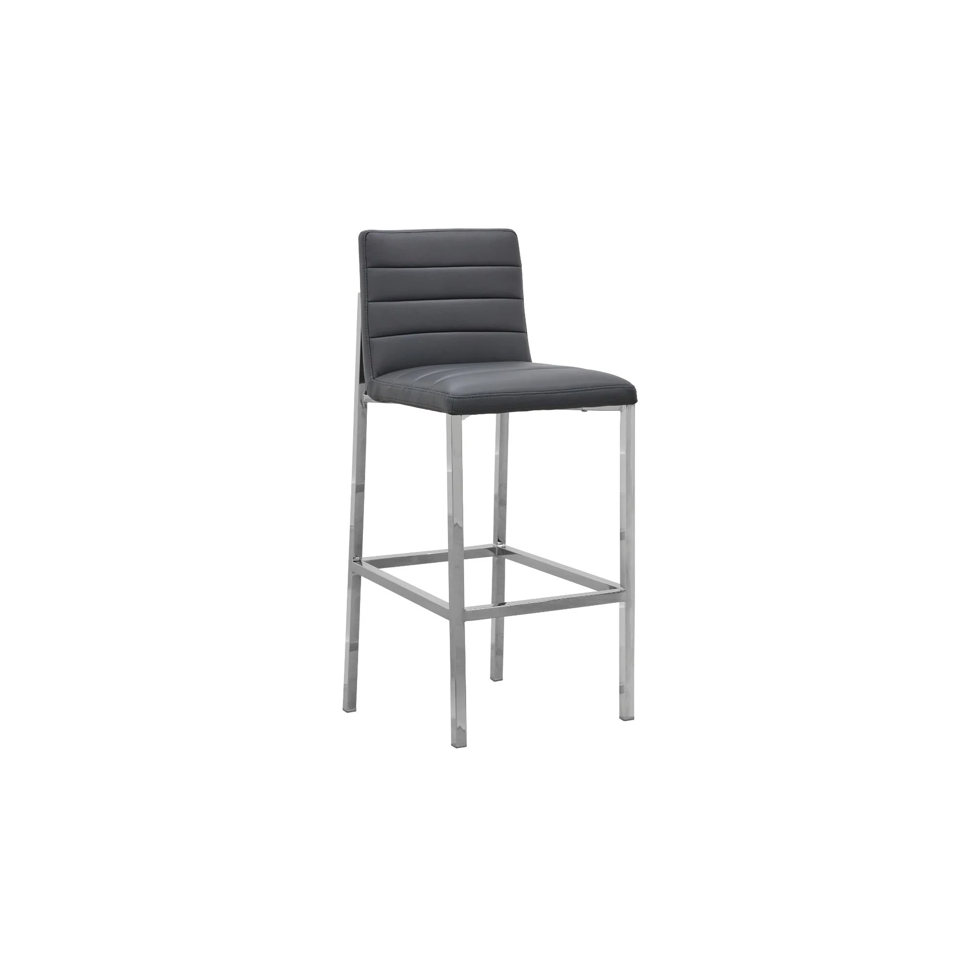 Amalfi Metal Back Bar Stool in Cobalt Leather (Set of 2) - Image 3