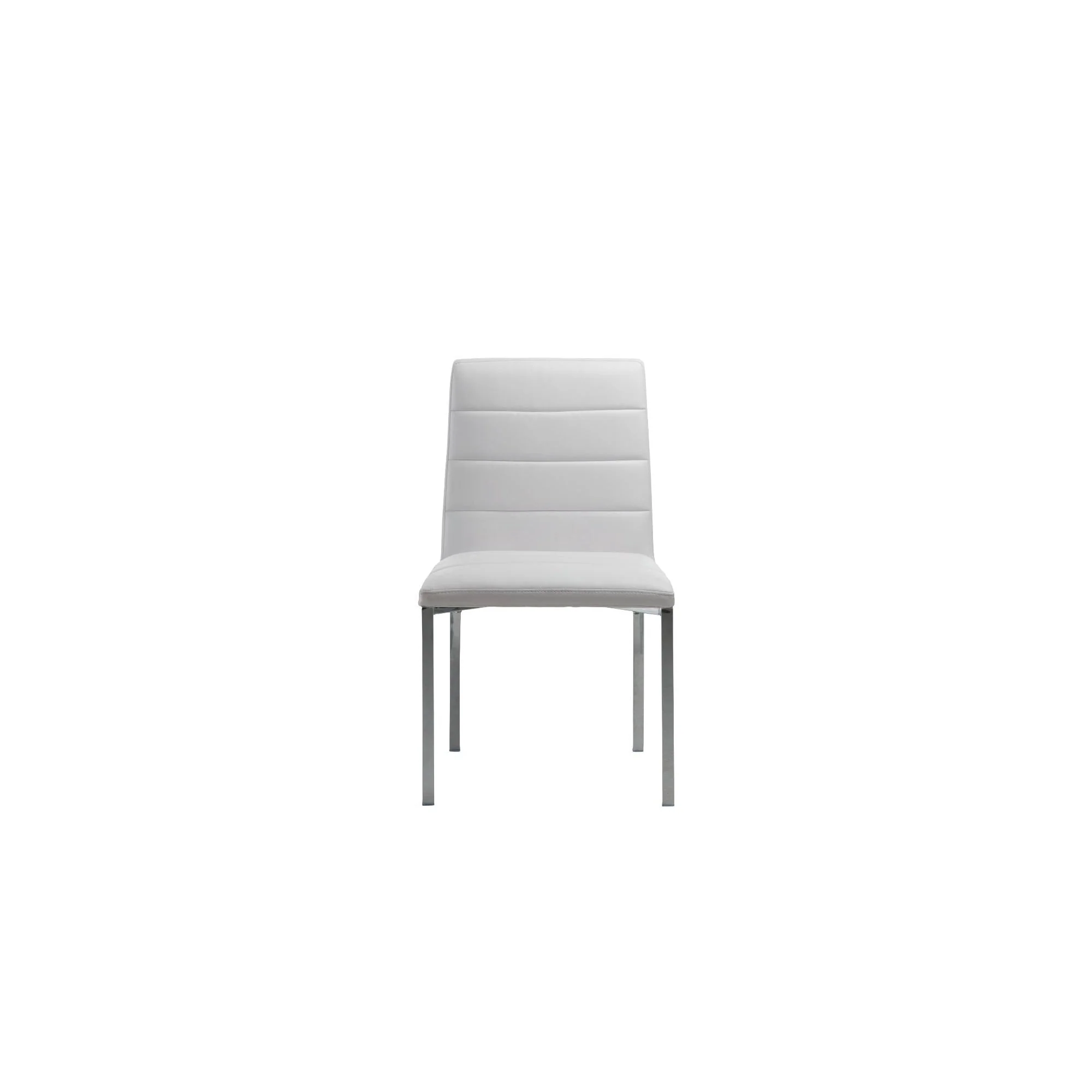 Amalfi Metal Back Chair in White Leather (Set of 2) - Image 2