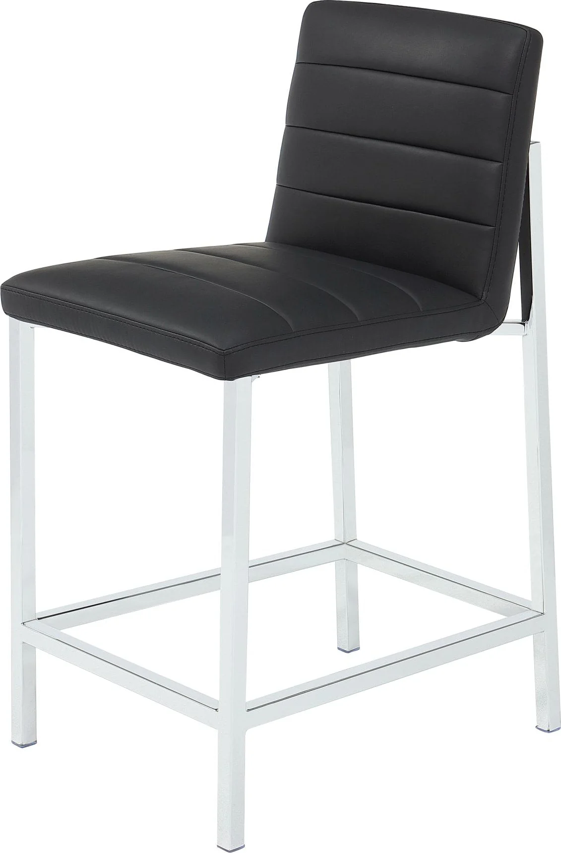 Amalfi Soot/Chrome Metal Back Counter Stool (Set of 2) - Image 2