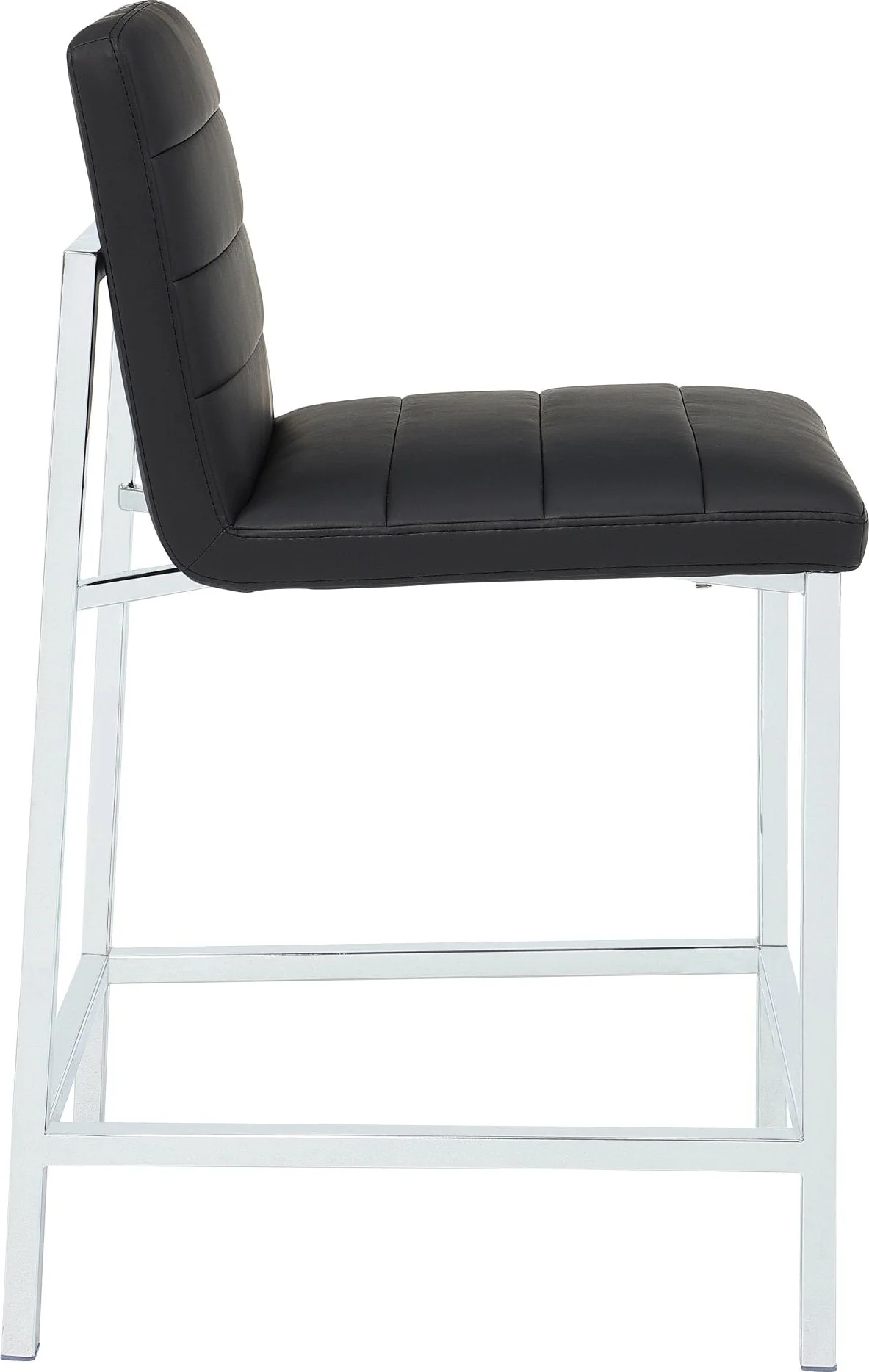 Amalfi Soot/Chrome Metal Back Counter Stool (Set of 2) - Image 3