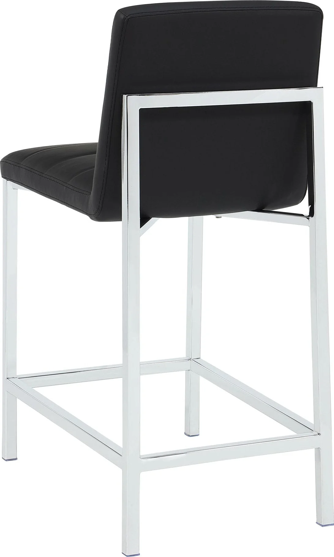Amalfi Soot/Chrome Metal Back Counter Stool (Set of 2) - Image 4