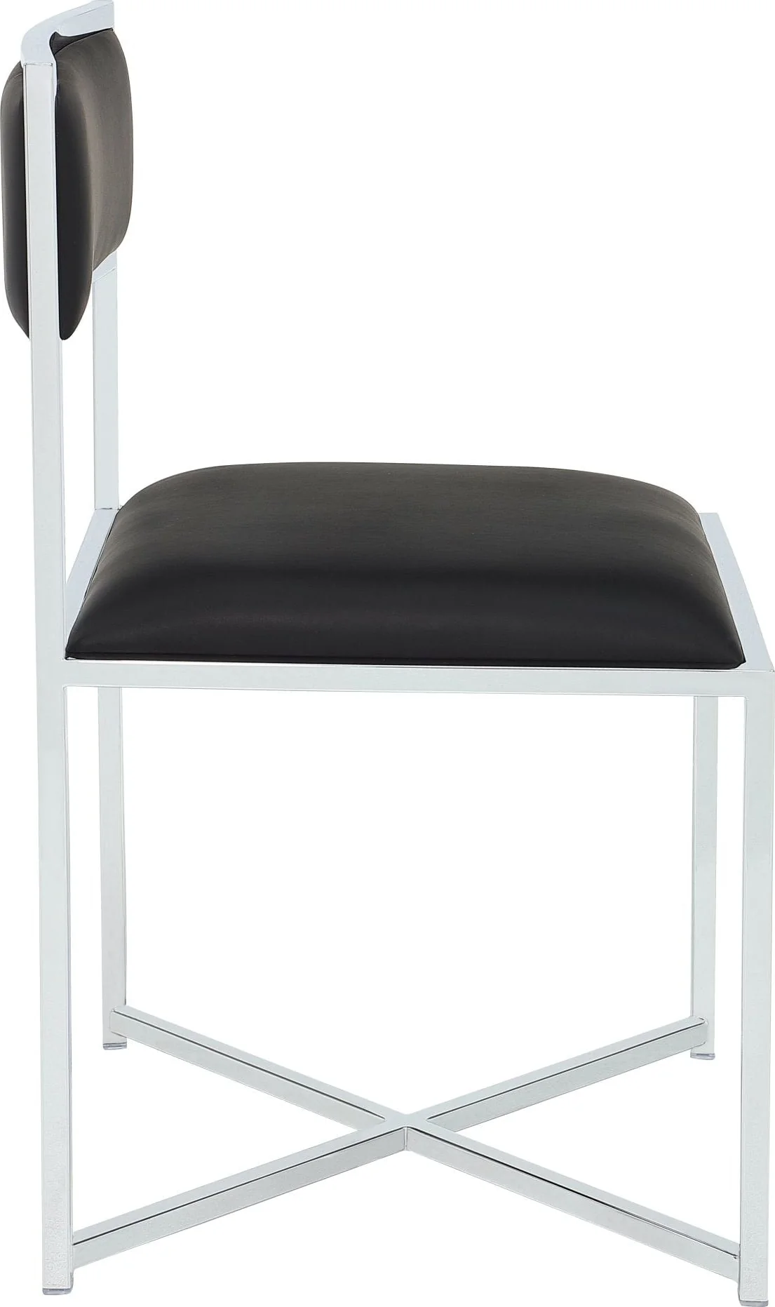 Amalfi Soot/Chrome X Base Chair (Set of 2) - Image 3