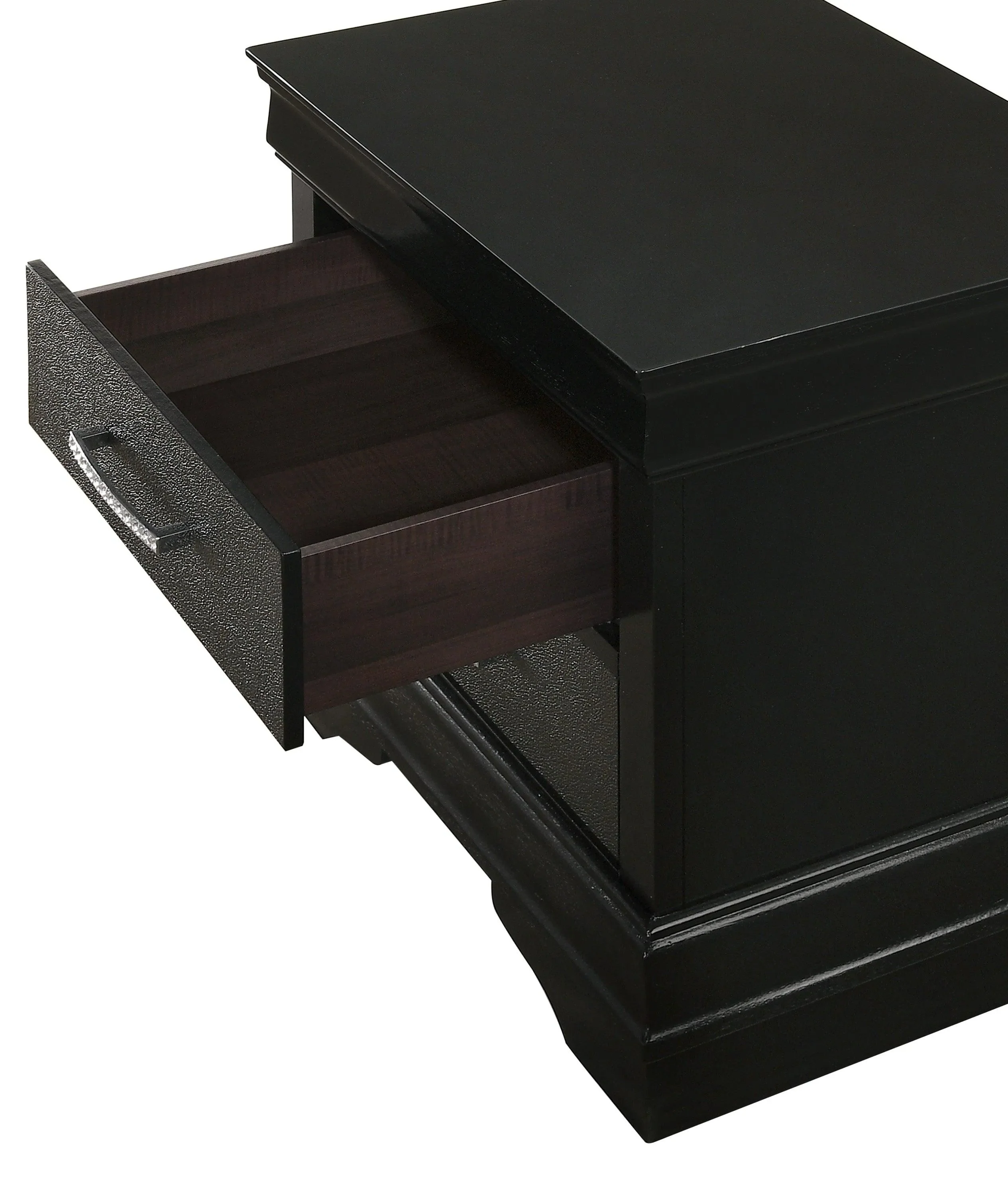 Amalia Black Upholstered Panel Bedroom Set - Image 8