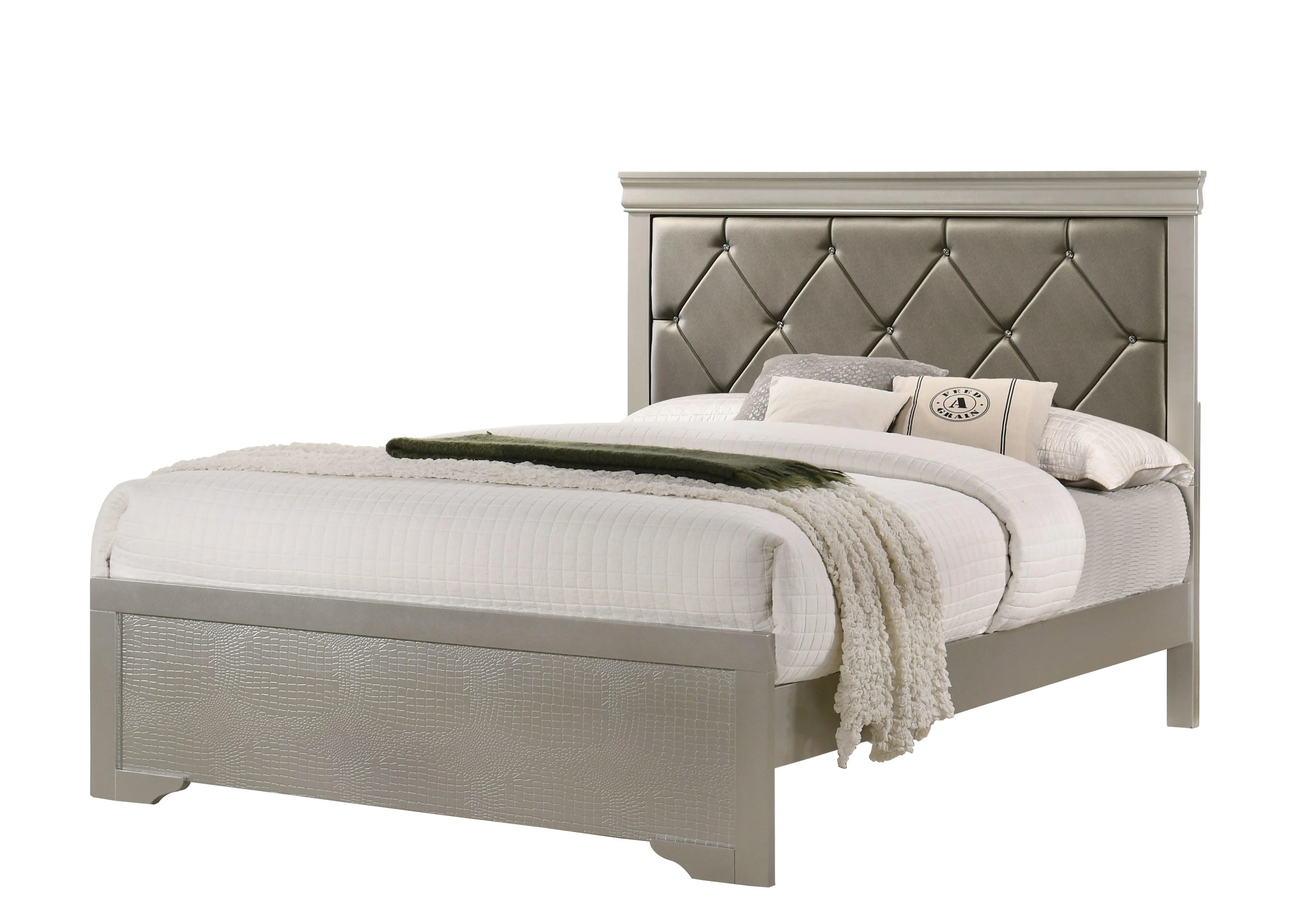 Amalia Champagne Silver Panel Youth Bedroom Set - Image 10