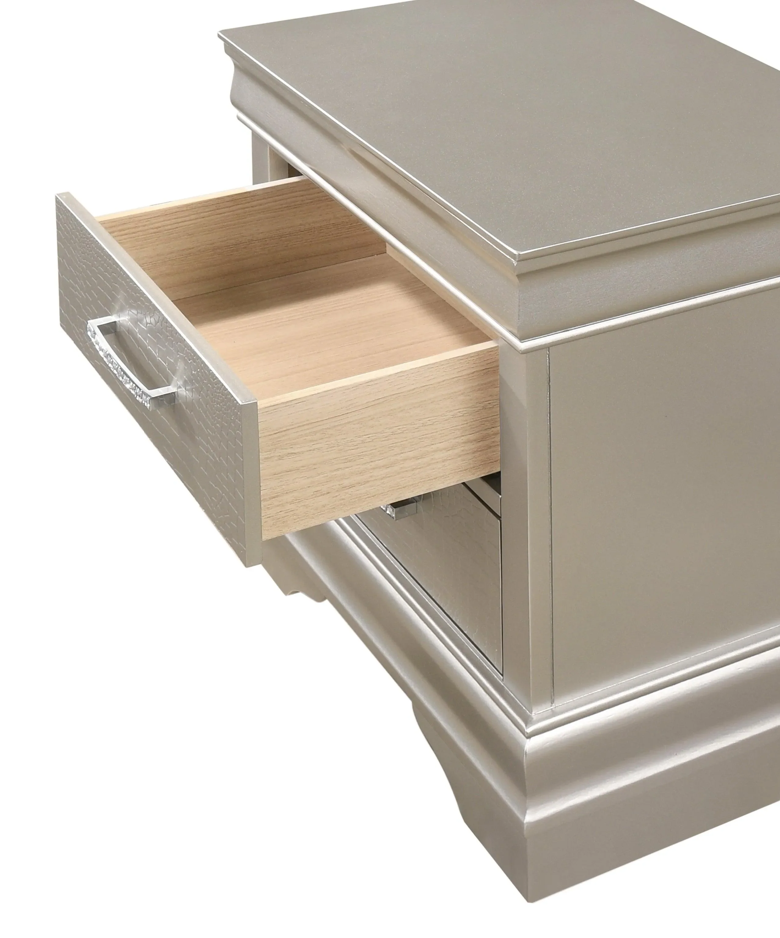 Amalia Champagne Silver Panel Youth Bedroom Set - Image 7
