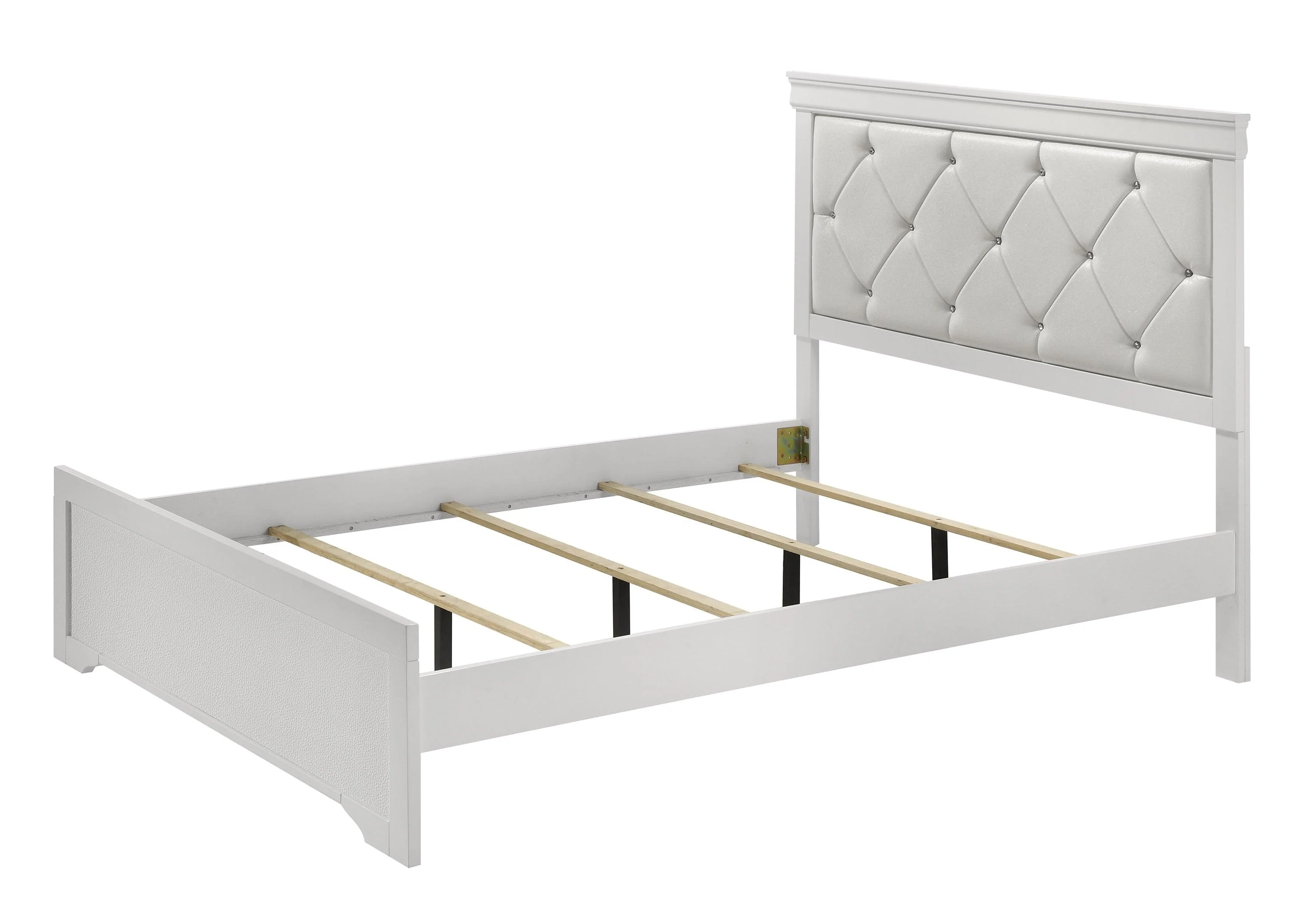 Amalia White King Panel Bed - Image 3