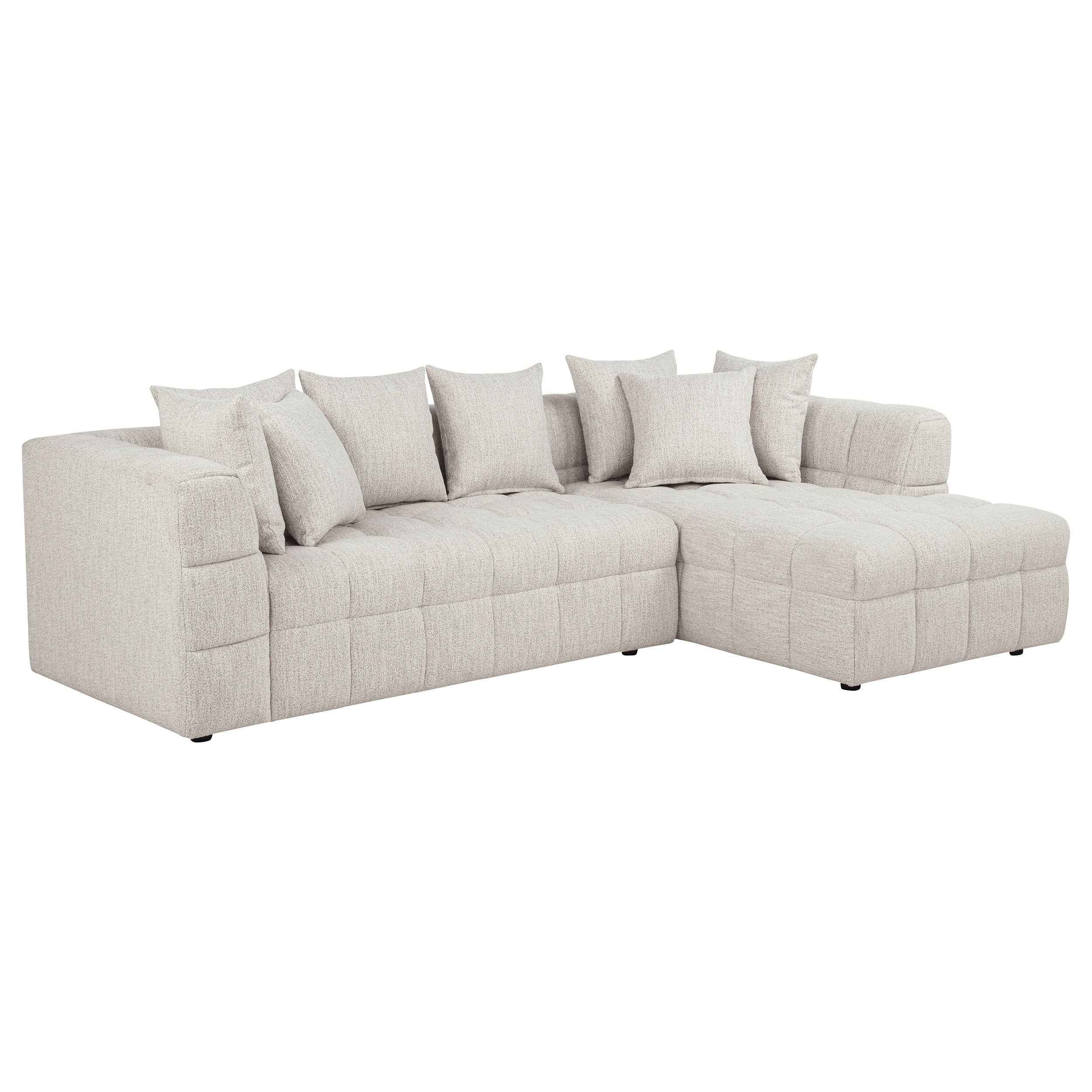 Amara Ivory 2-Piece Upholstered Sectional Sofa - Image 2