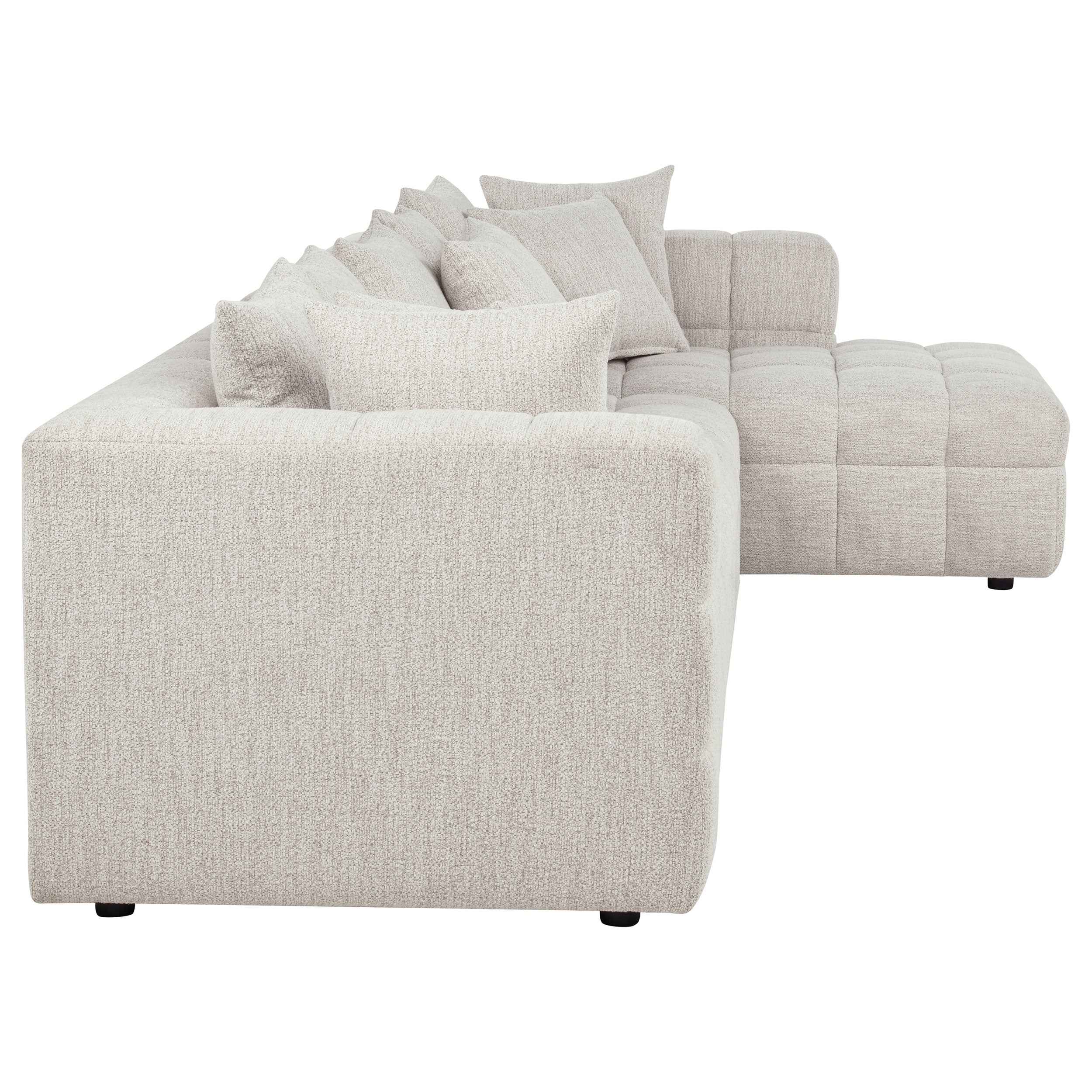 Amara Ivory 3-Piece Upholstered Sectional Sofa - Image 5