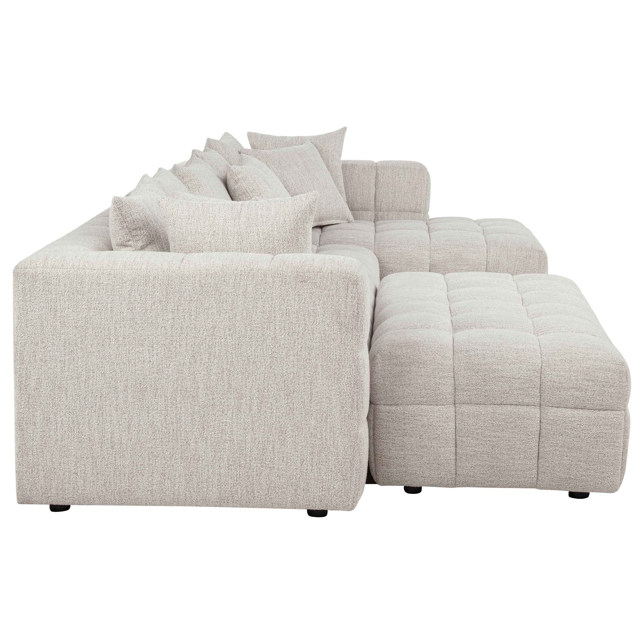 Amara Ivory 4-Piece Upholstered Sectional Sofa - Image 5